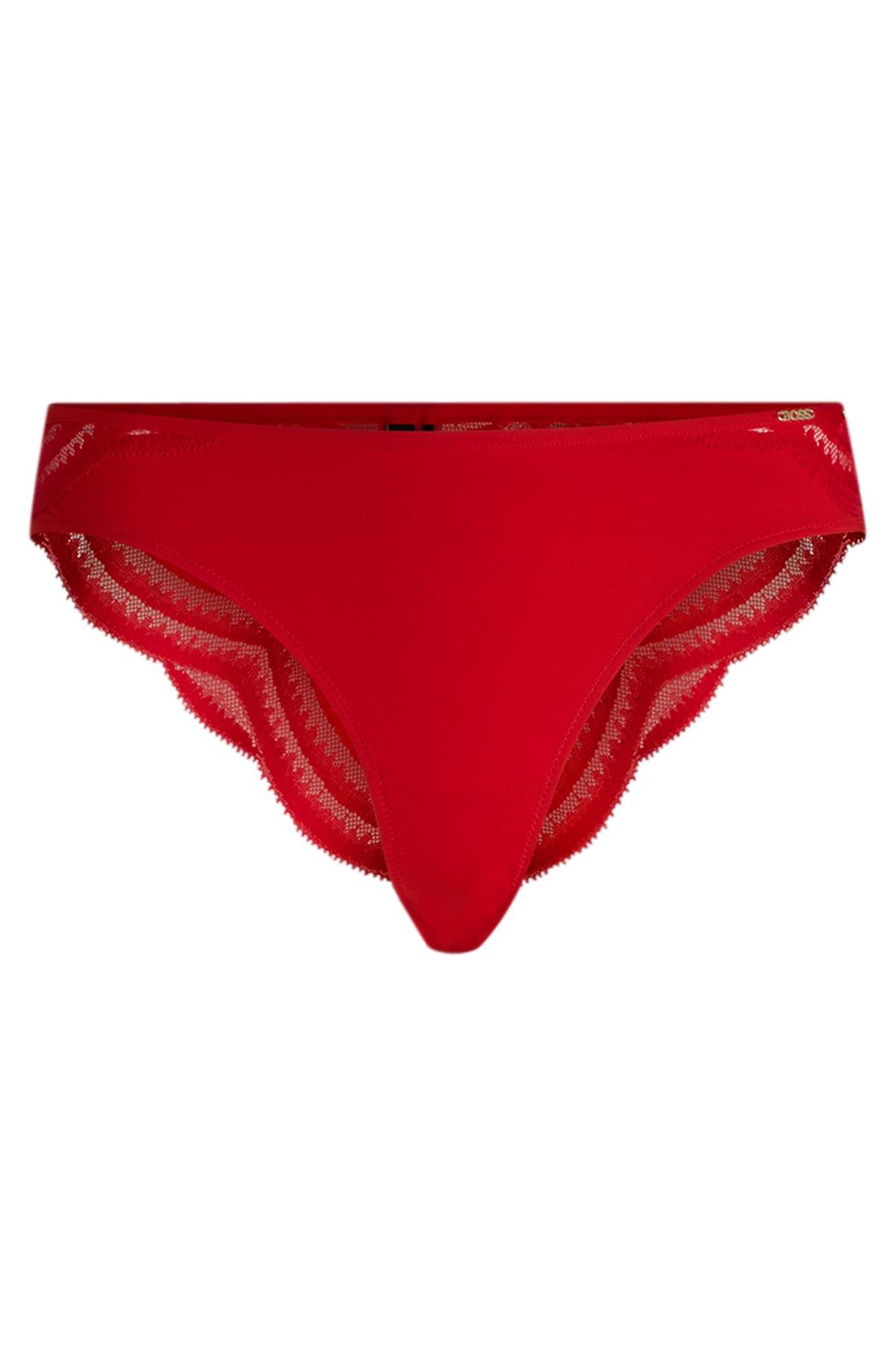 Lace-trim briefs with logo detail Product Image