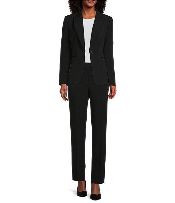Preston & York Flat Front Slim Straight Leg Pants Product Image