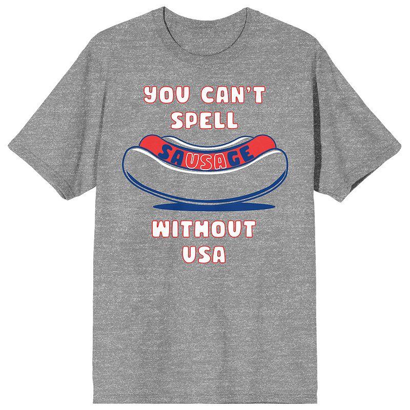 Men's Americana You Can't Spell Sausage without USA Tee,  Product Image