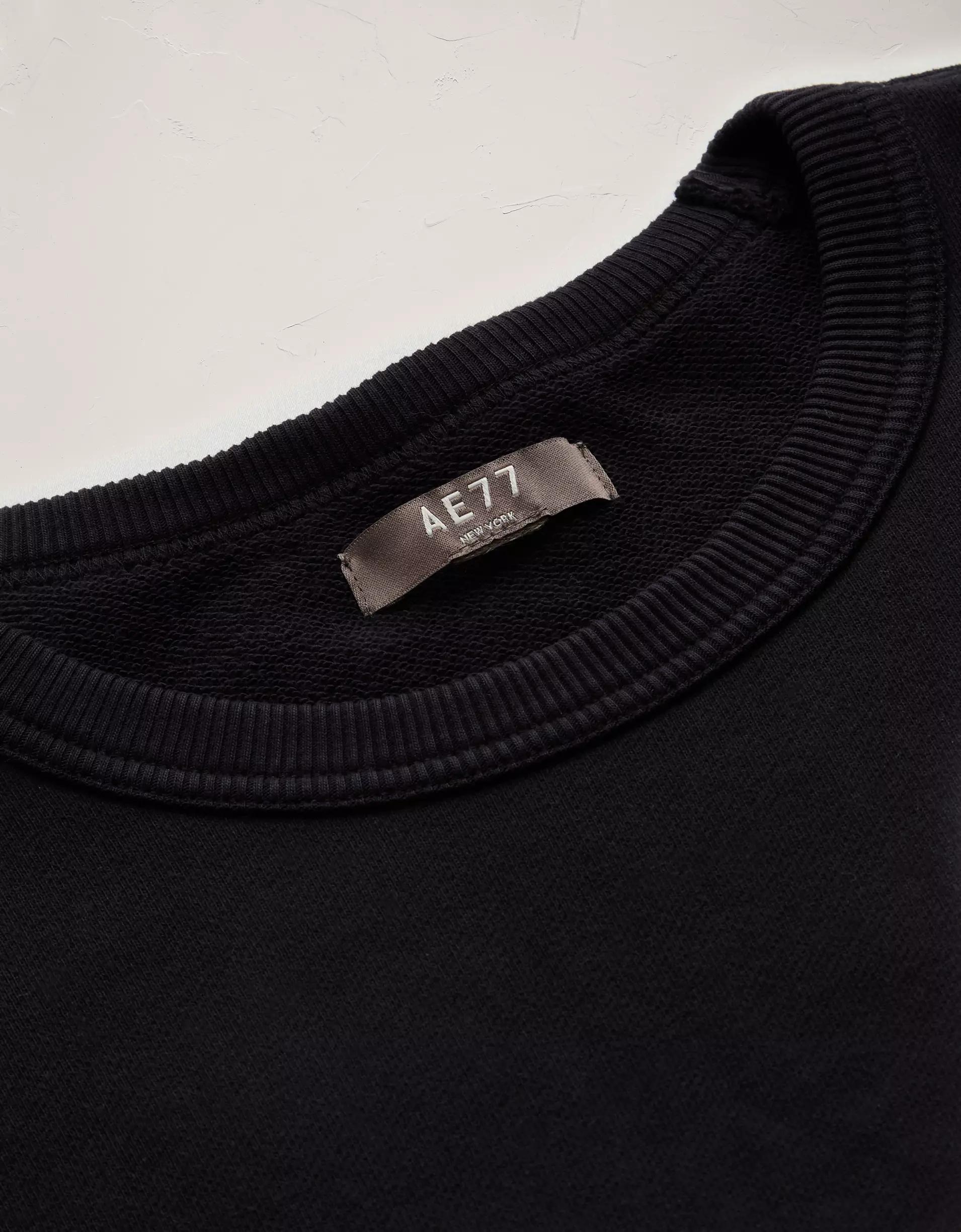 AE77 Premium Relaxed Cropped Sweatshirt Product Image