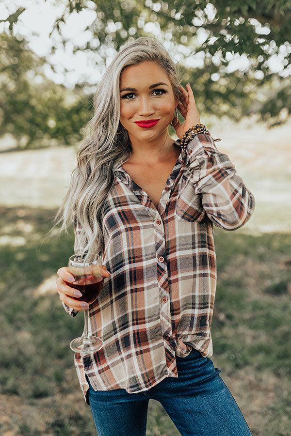 Cabin So Cozy Plaid Top Product Image