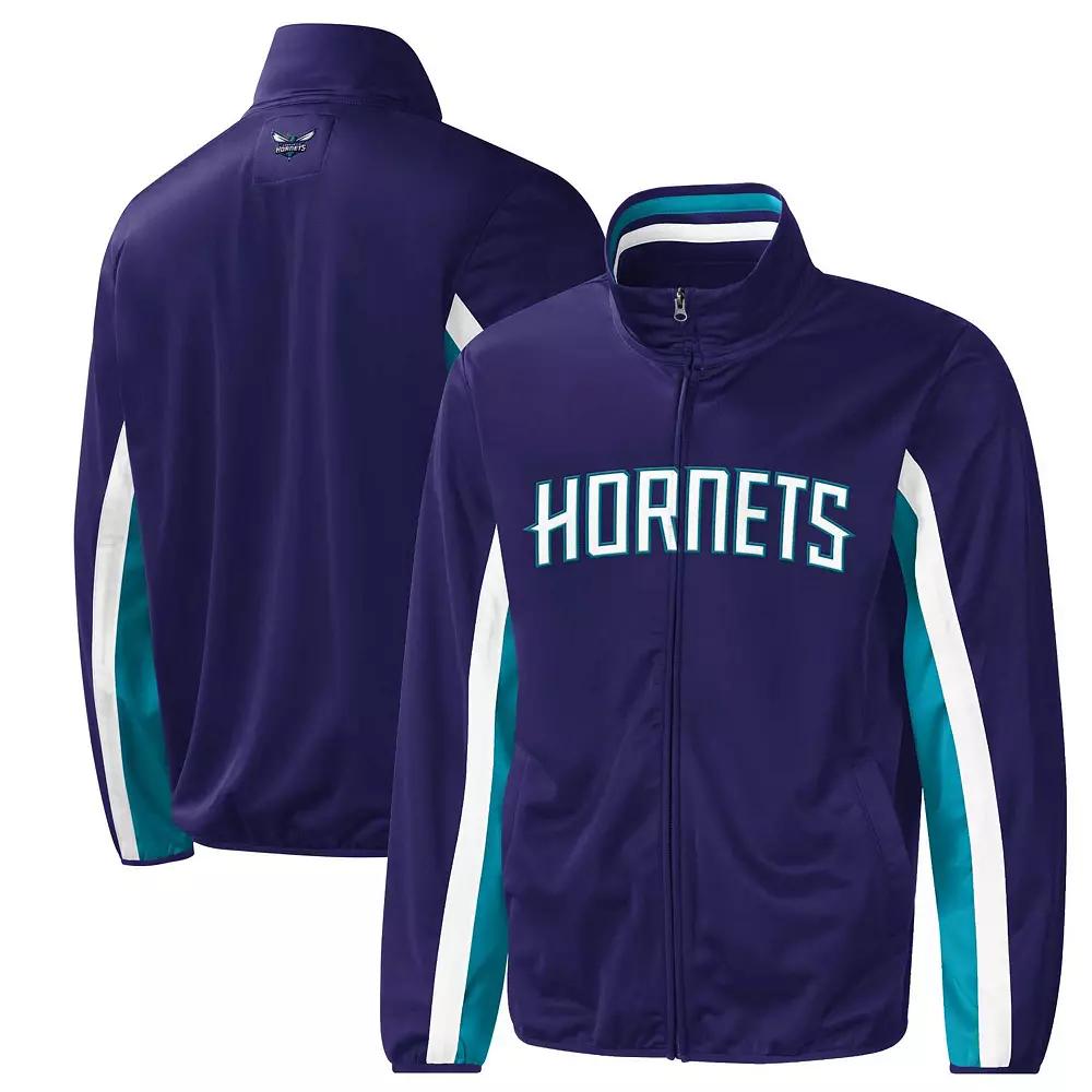 Men's G-III Sports by Carl Banks Purple Charlotte Hornets Contender Wordmark Full-Zip Track Jacket,  Product Image