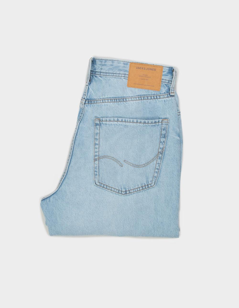 JACK & JONES Alex Original Mens Baggy Jeans - BLUE DENIM Product Image