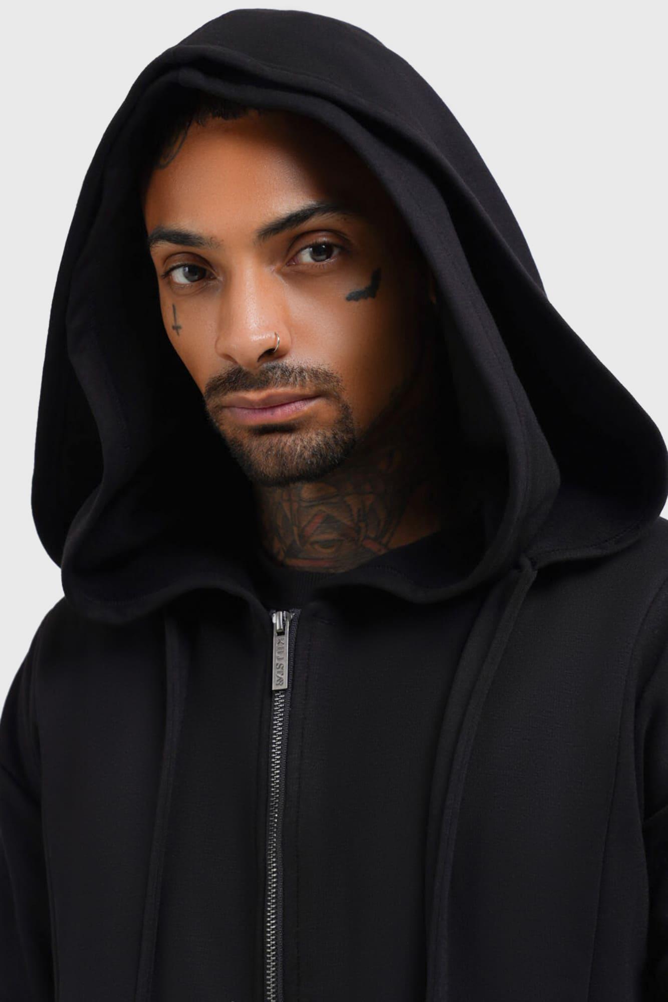Hardcoded Poetry Longline Hoodie Male Product Image