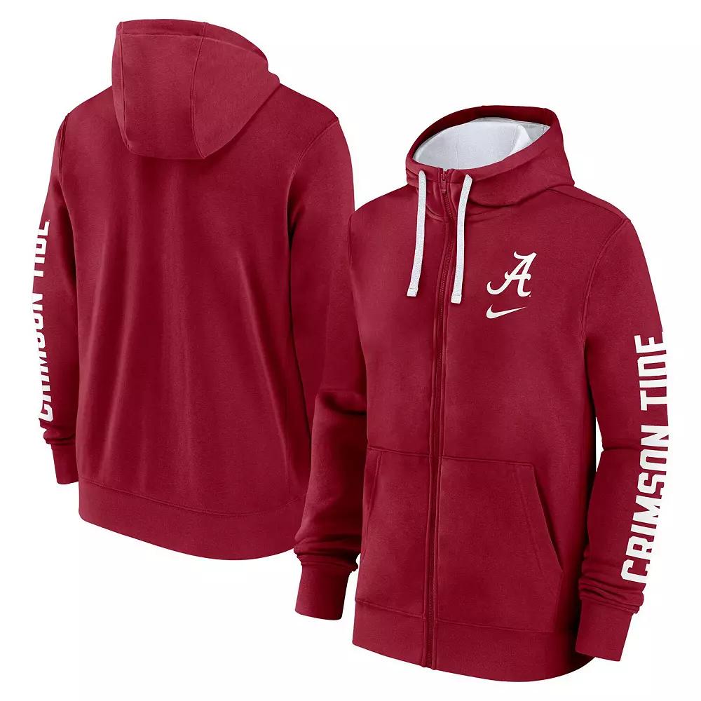 Men's Nike Crimson Alabama Crimson Tide Primetime Primary Mascot Full Zip Hoodie,  Product Image
