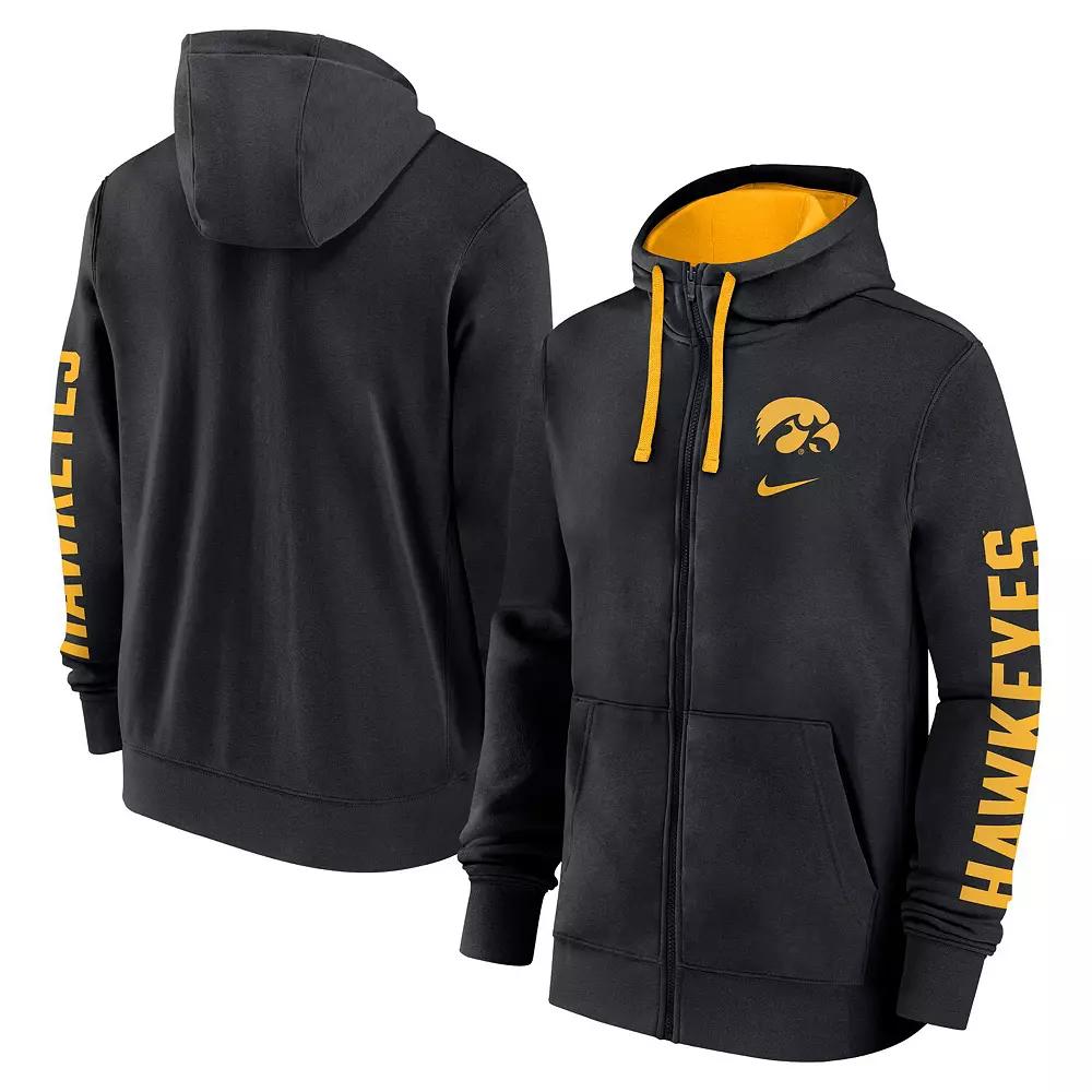 Men's Nike Black Iowa Hawkeyes Primetime Primary Mascot Full-Zip Hoodie,  Product Image