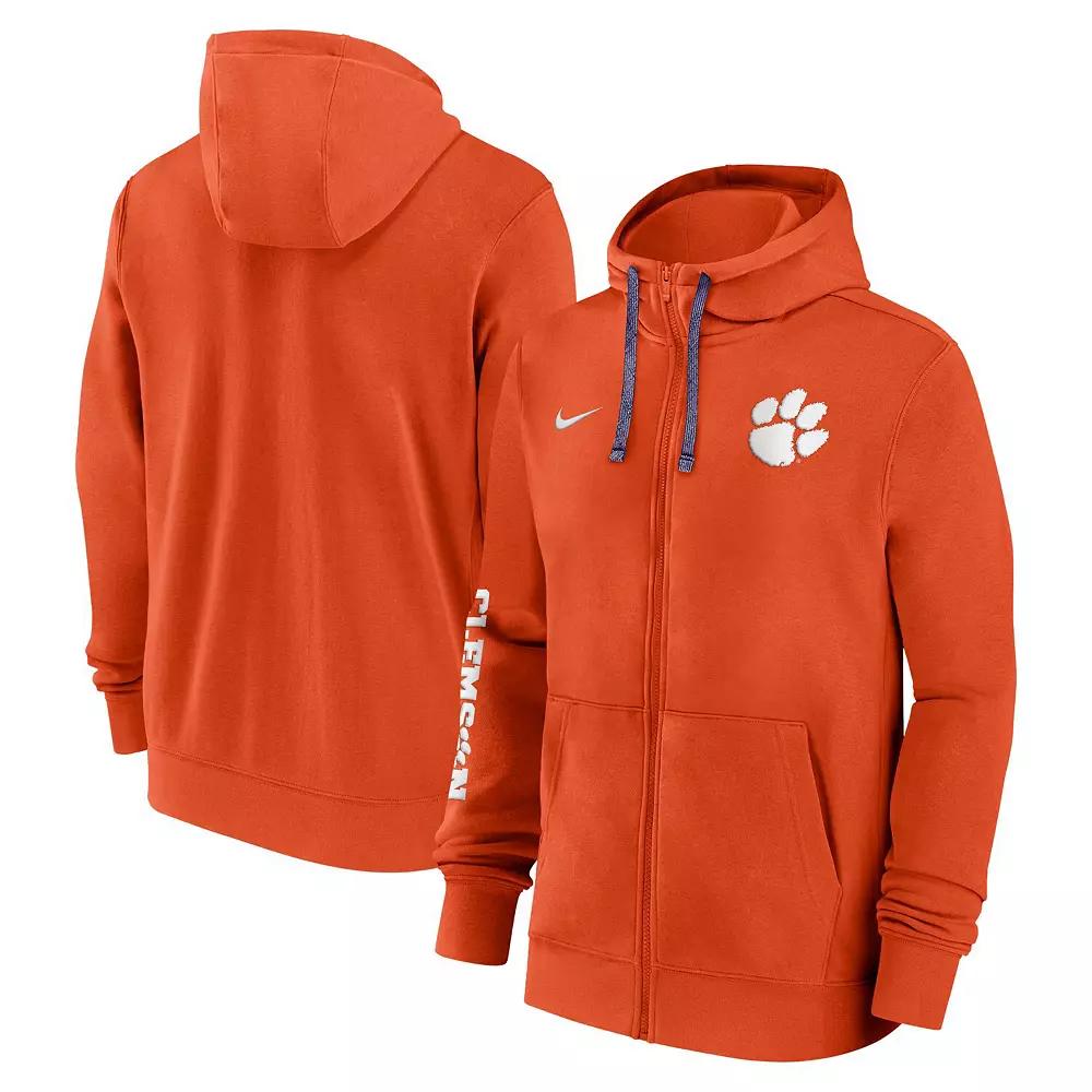Men's Nike Orange Clemson Tigers 2024 Sideline Full-Zip Hoodie,  Product Image