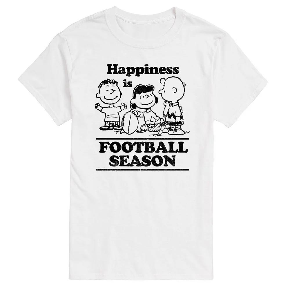 Men's Peanuts Happiness Is Football Season Tee,  Product Image