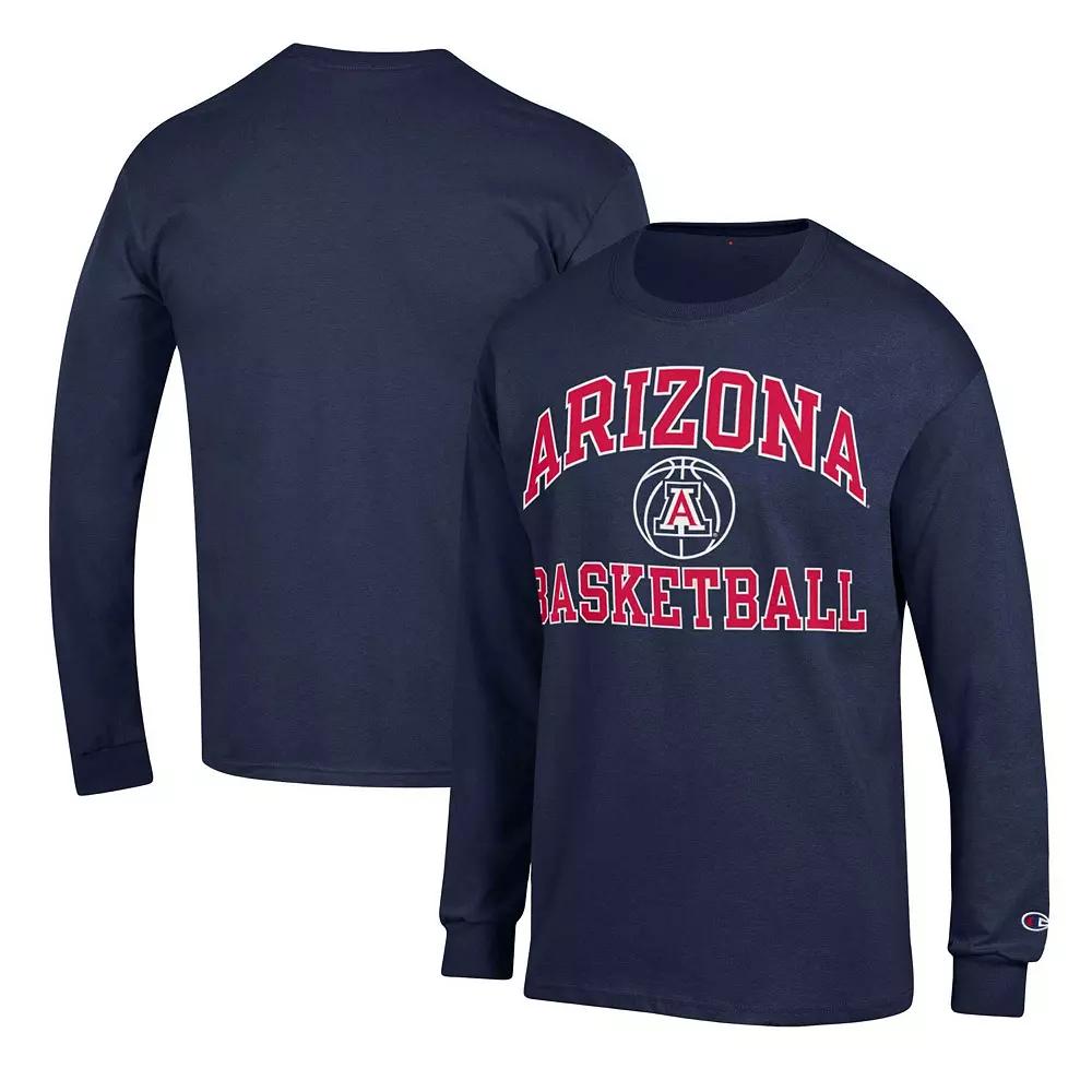Men's Champion Navy Arizona Wildcats Basketball Icon Long Sleeve T-Shirt,  Product Image
