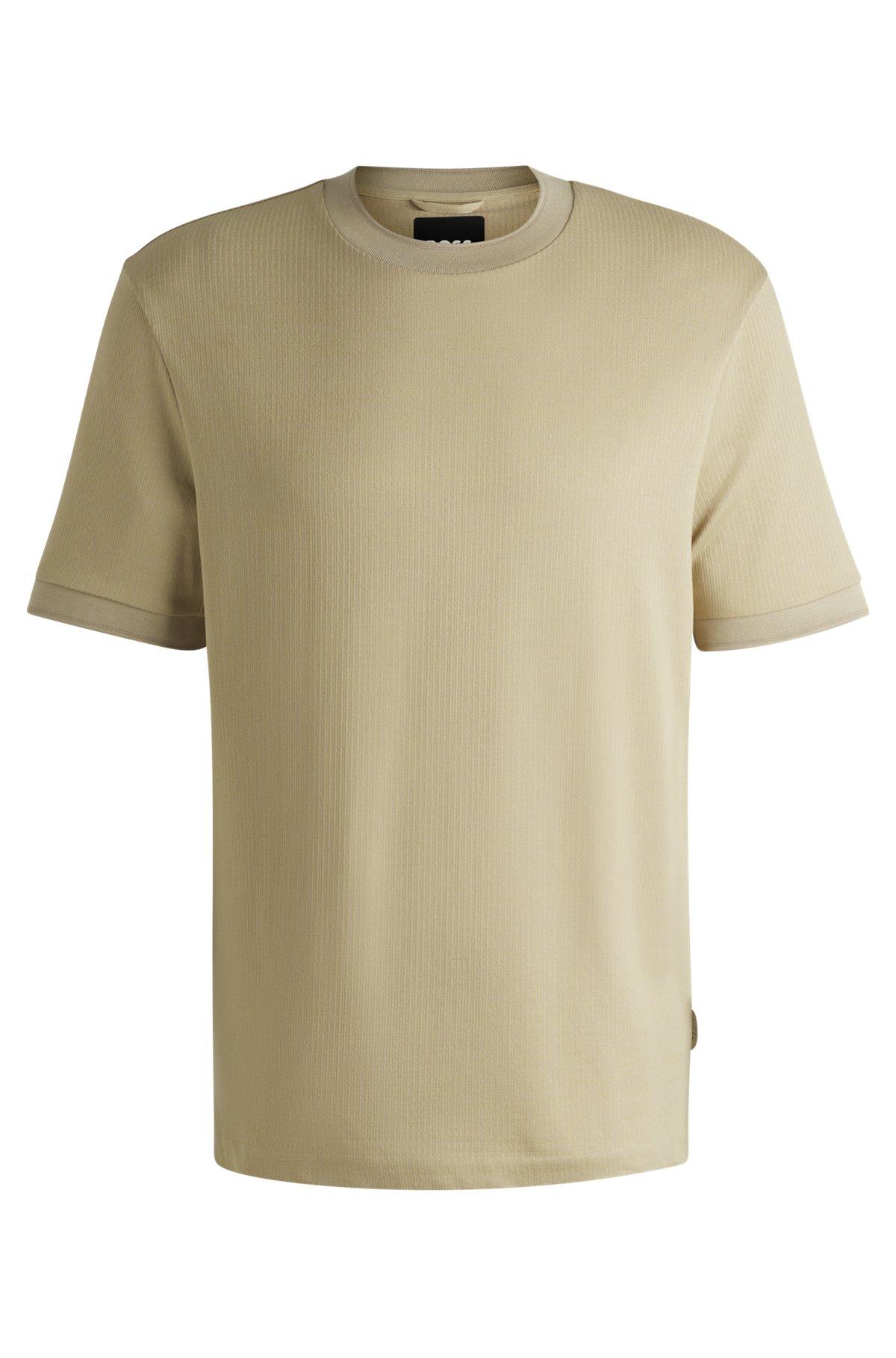 Regular-fit T-shirt in seersucker fabric Product Image