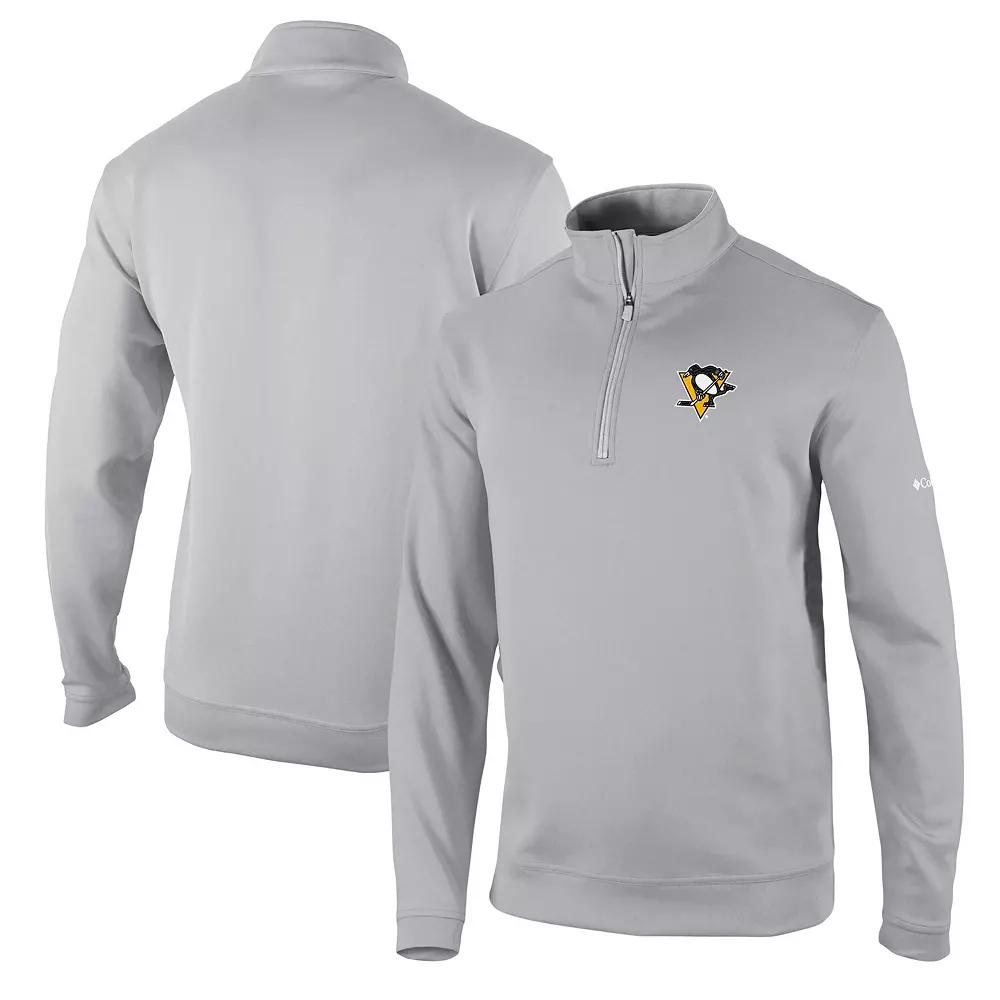 Men's Columbia Gray Pittsburgh Penguins Wickham Hills Omni-Wick Quarter-Zip Jacket,  Product Image