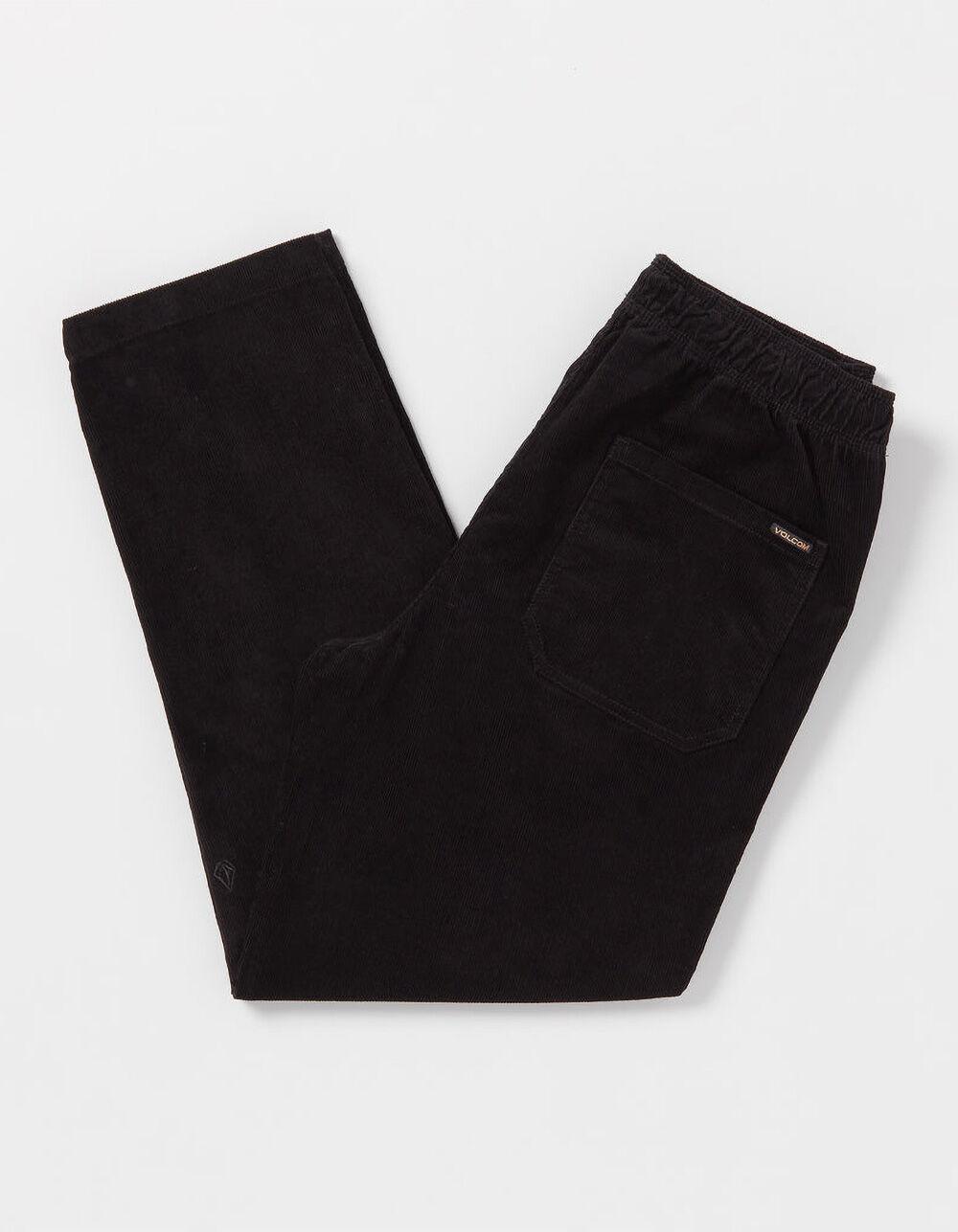 VOLCOM Psychstone Mens Elastic Waist Corduroy Pants - BLACK Product Image