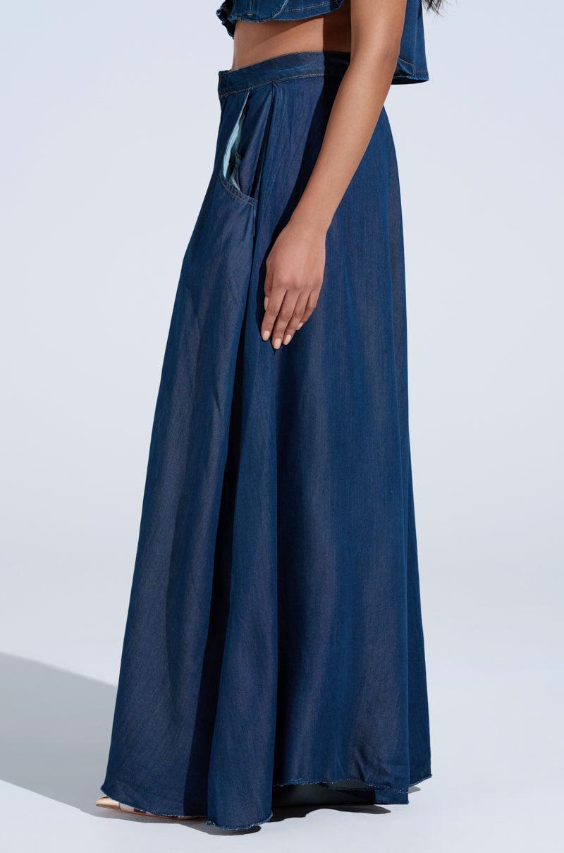 CARRIE ULTRA WIDE LEG DENIM TROUSER Product Image