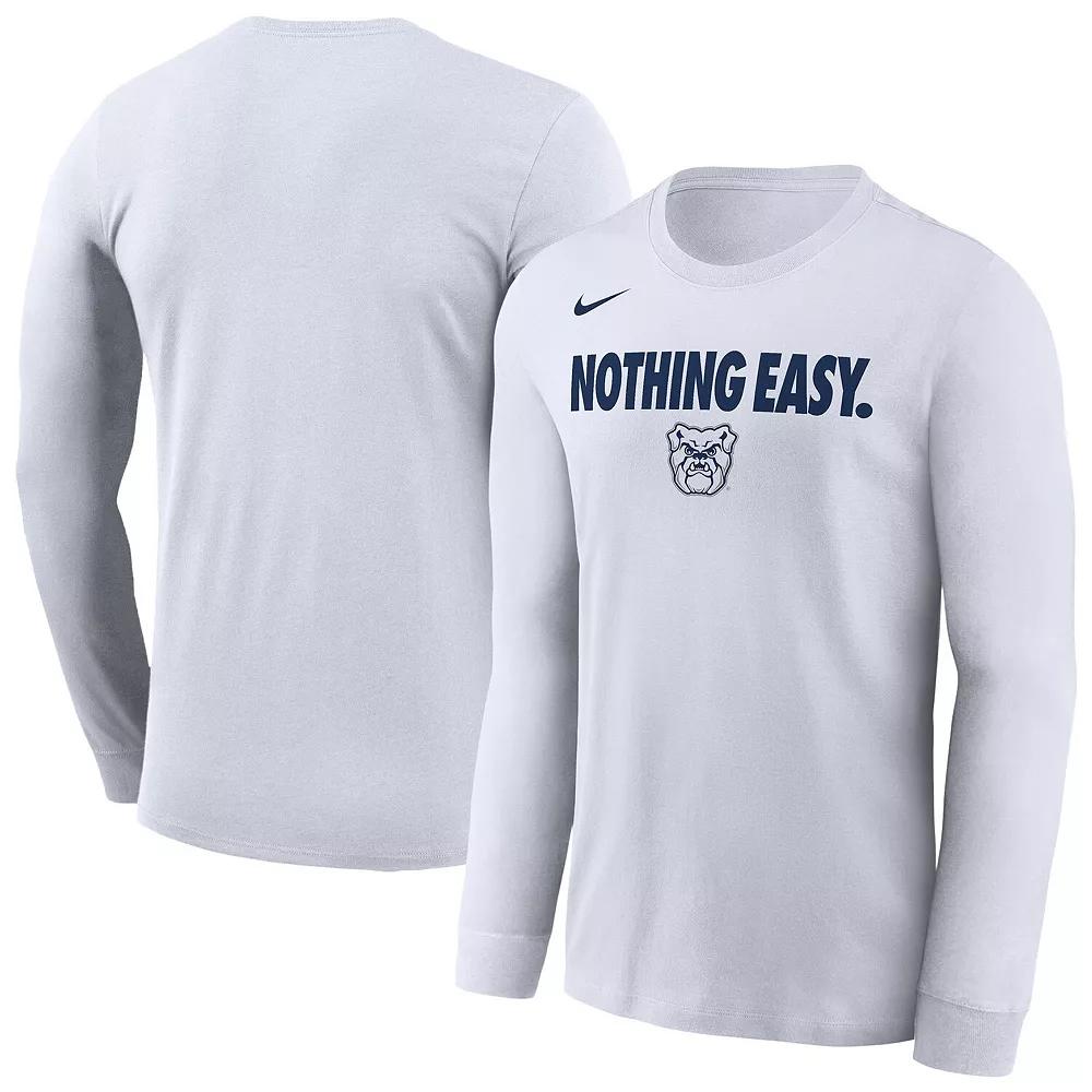 Men's Nike White Butler Bulldogs 2025 On-Court Bench Long Sleeve T-Shirt, Size: 2XL, But White Product Image