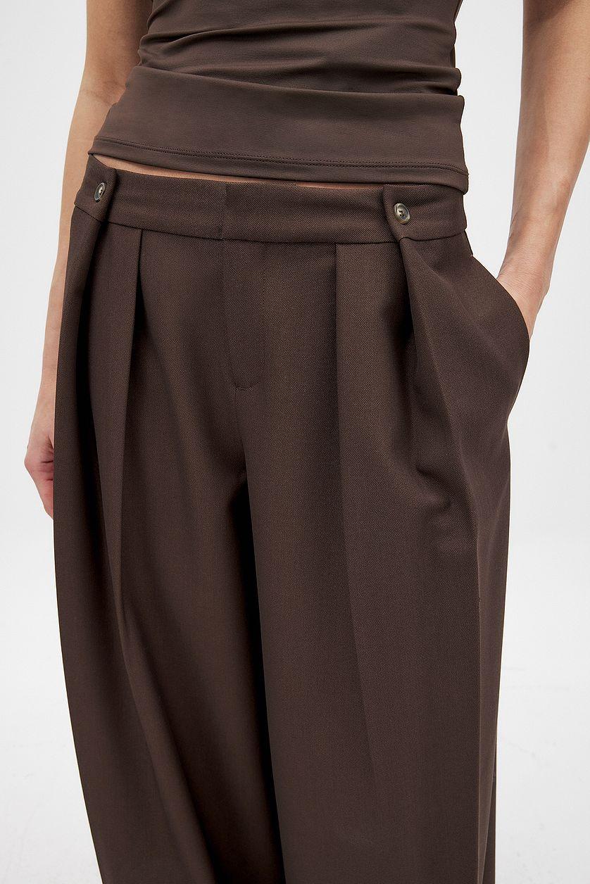 Mid Waist Suit Pants Product Image