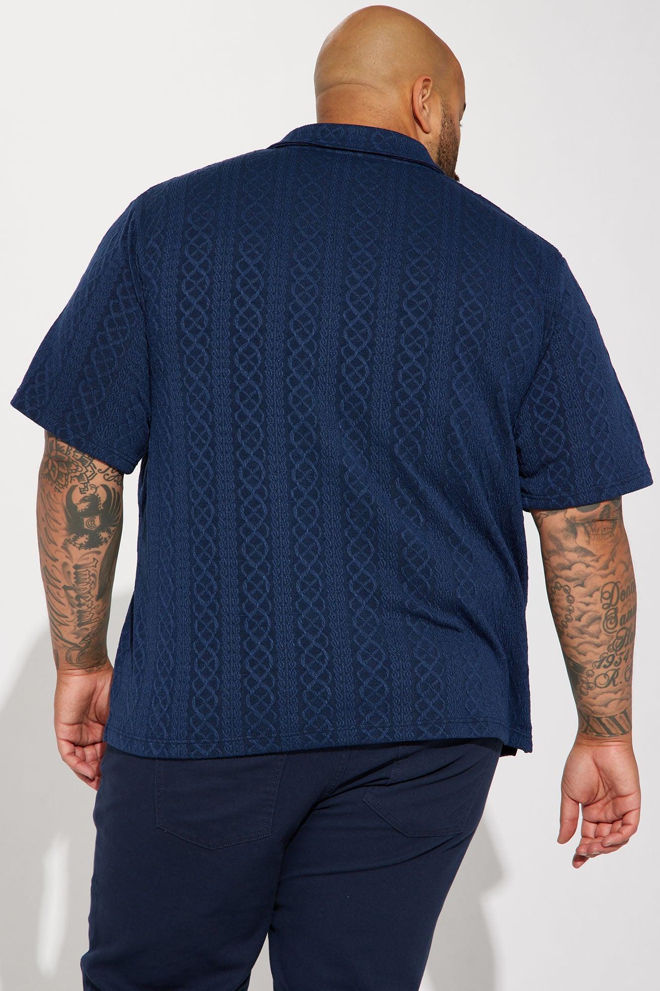 Zig Zag Road Short Sleeve Polo - Navy Product Image
