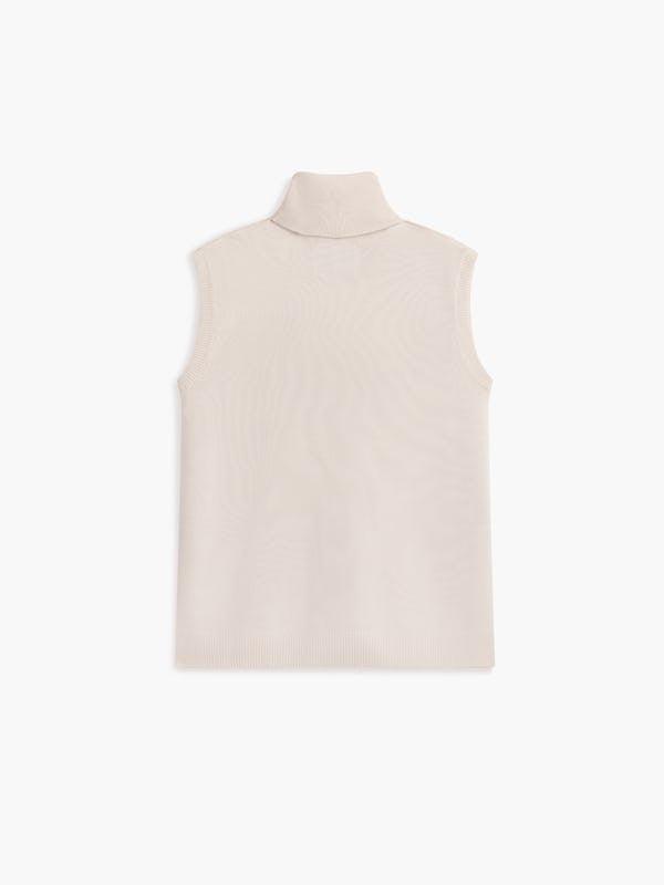 Women's Atlas Merino Sleeveless Turtleneck - Ivory Product Image
