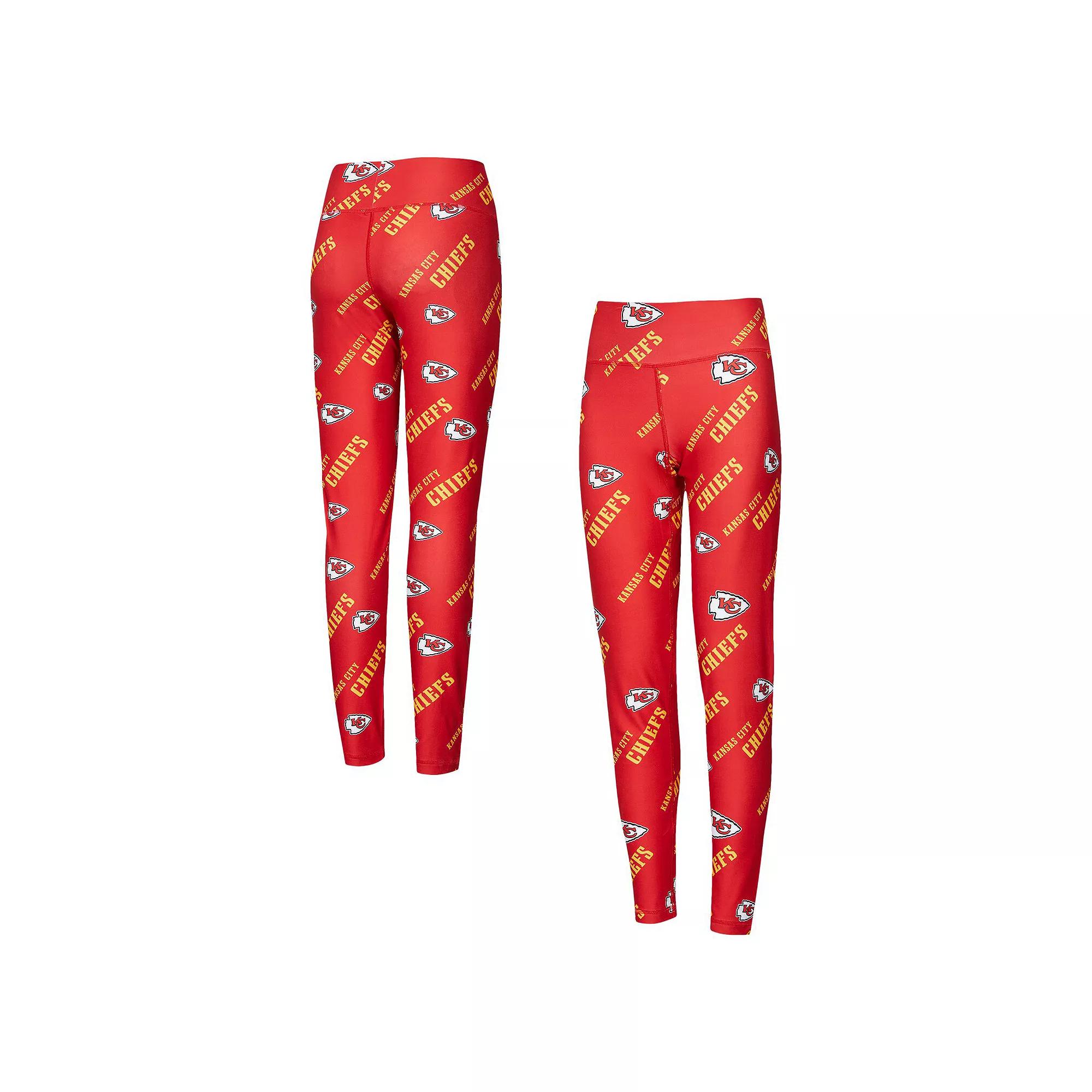 Women's Concepts Sport Red Kansas City Chiefs Breakthrough Allover Print Knit Leggings, Size: 2XL Product Image