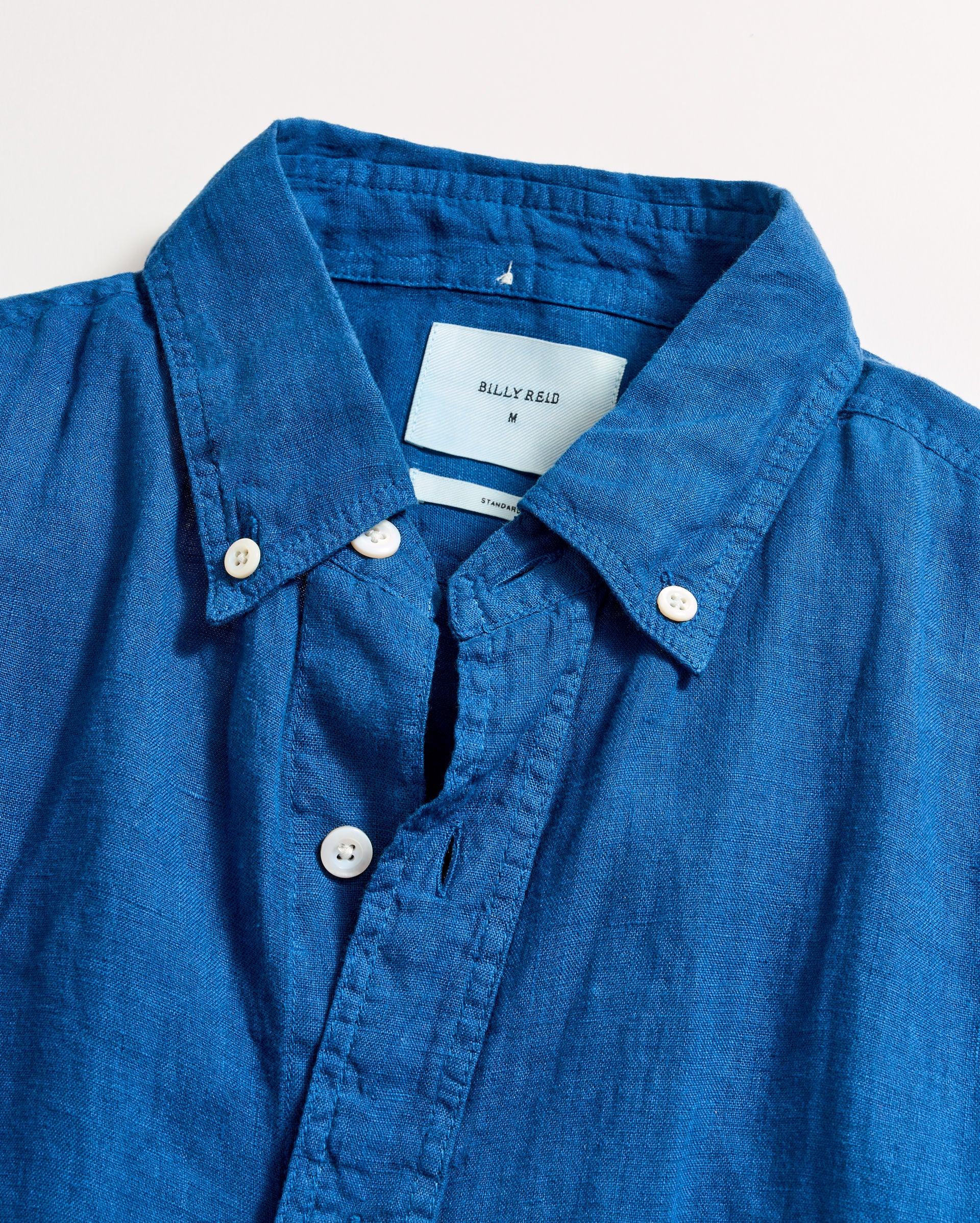 Short Sleeve Linen Tuscumbia Shirt Button Down -  Product Image