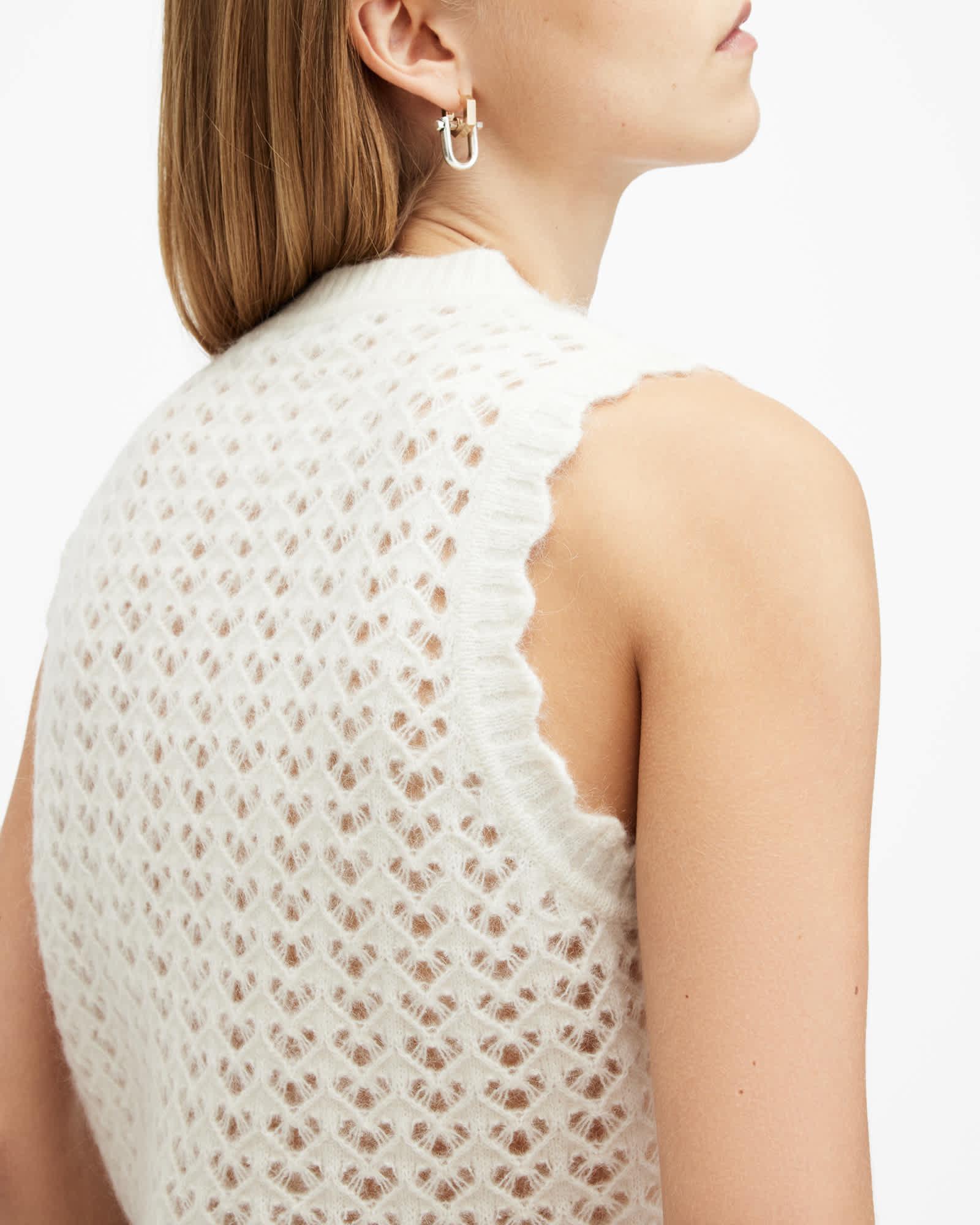 Vivian Open Stitch V-Neck Tank Top Product Image