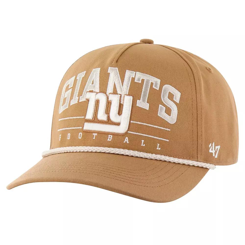 Men's '47 Tan New York Giants Roscoe Rope Hitch Adjustable Hat, Team Product Image