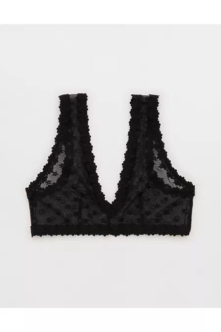Show Off Daisy Mesh Plunge Bralette Women's Product Image