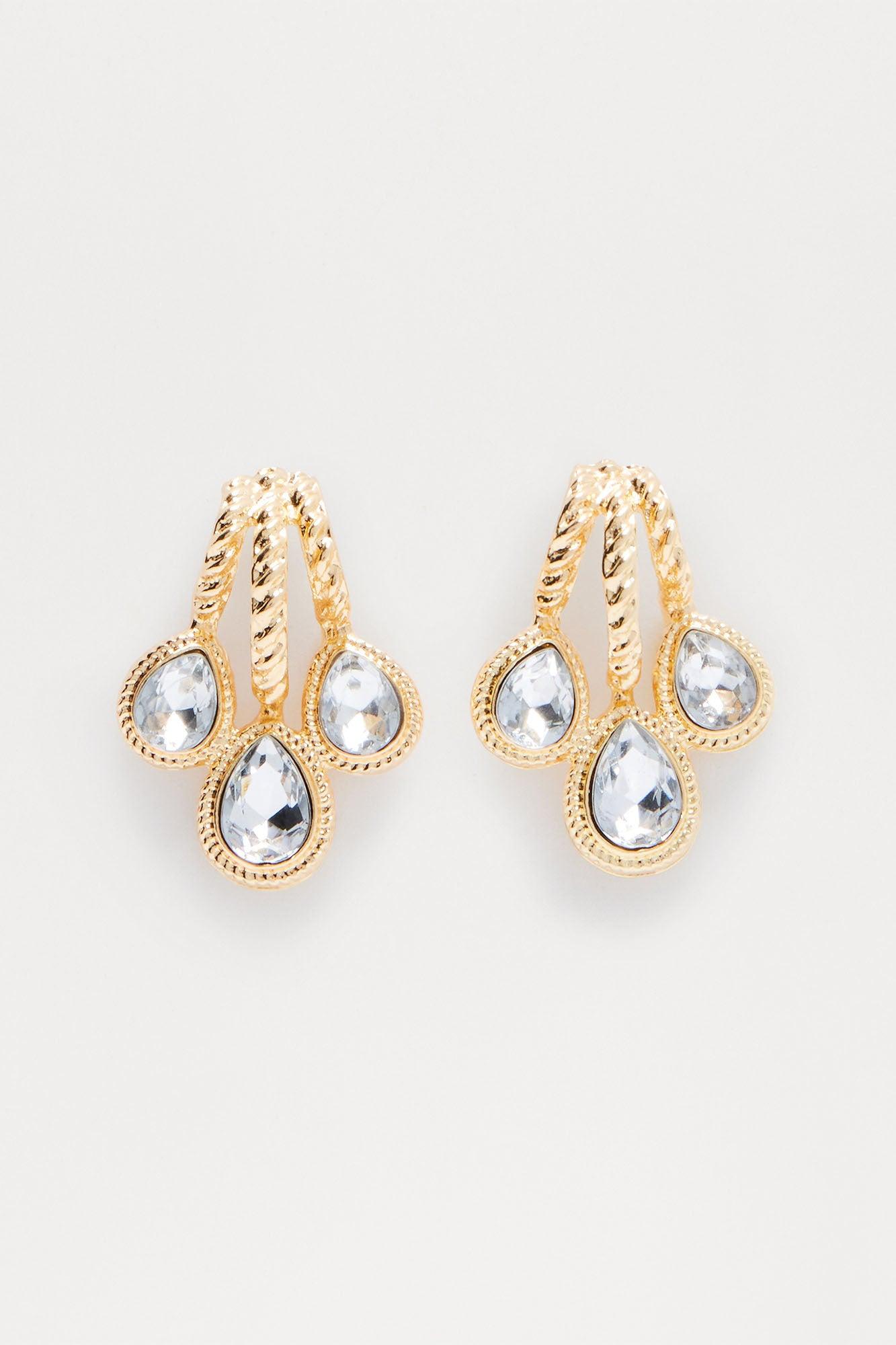 Looking For Me Jeweled Drop Earrings - Gold Female Product Image