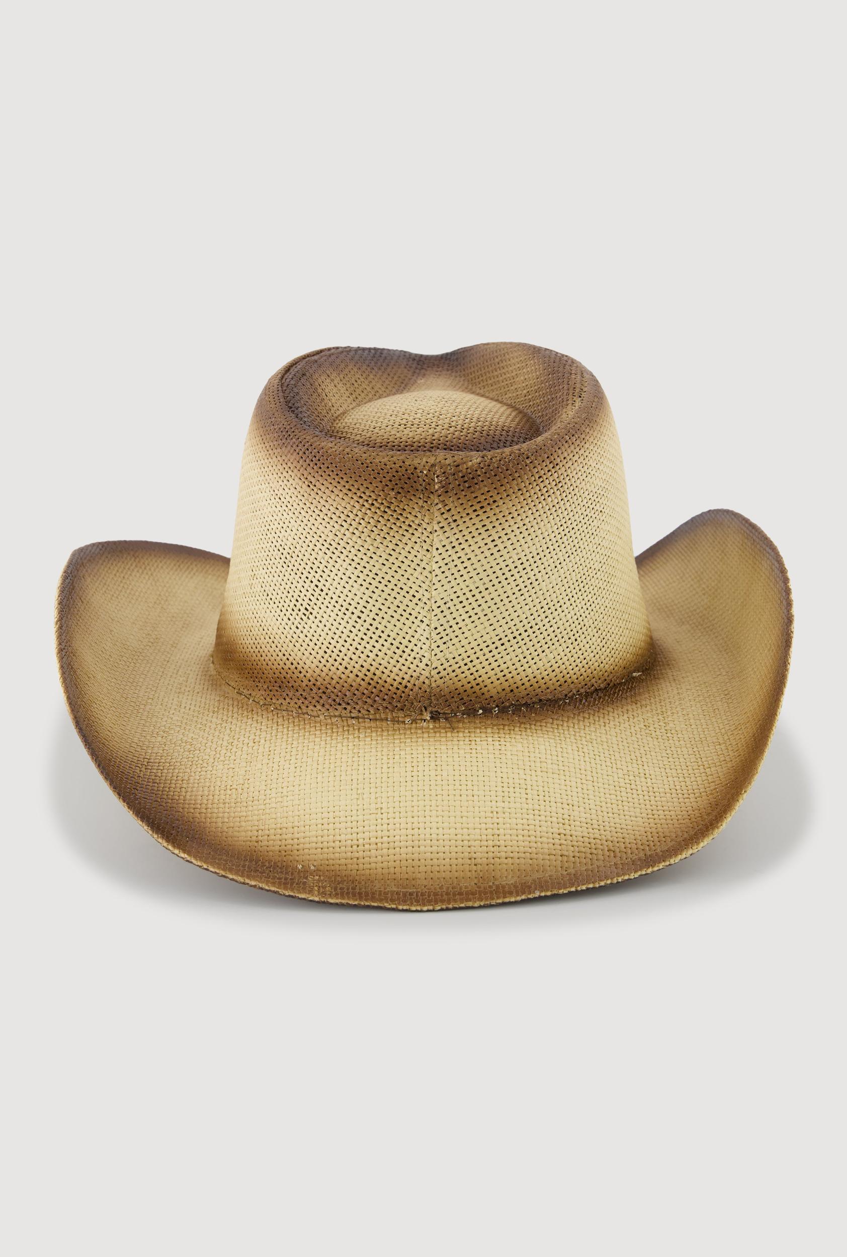 Contrast Trim Woven Cowboy Hat Female Product Image