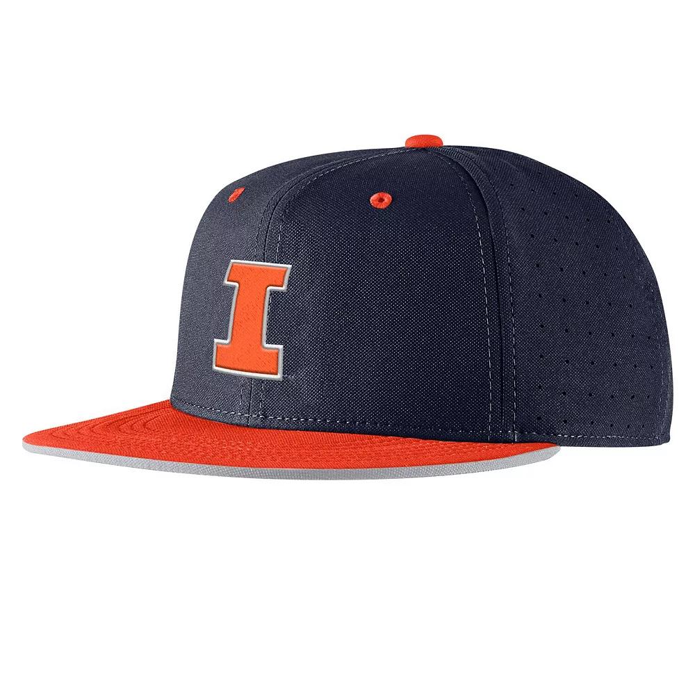 Men's Nike Navy Illinois Fighting Illini On-Field True Performance Baseball Fitted Hat, Size: 8, Blue Product Image