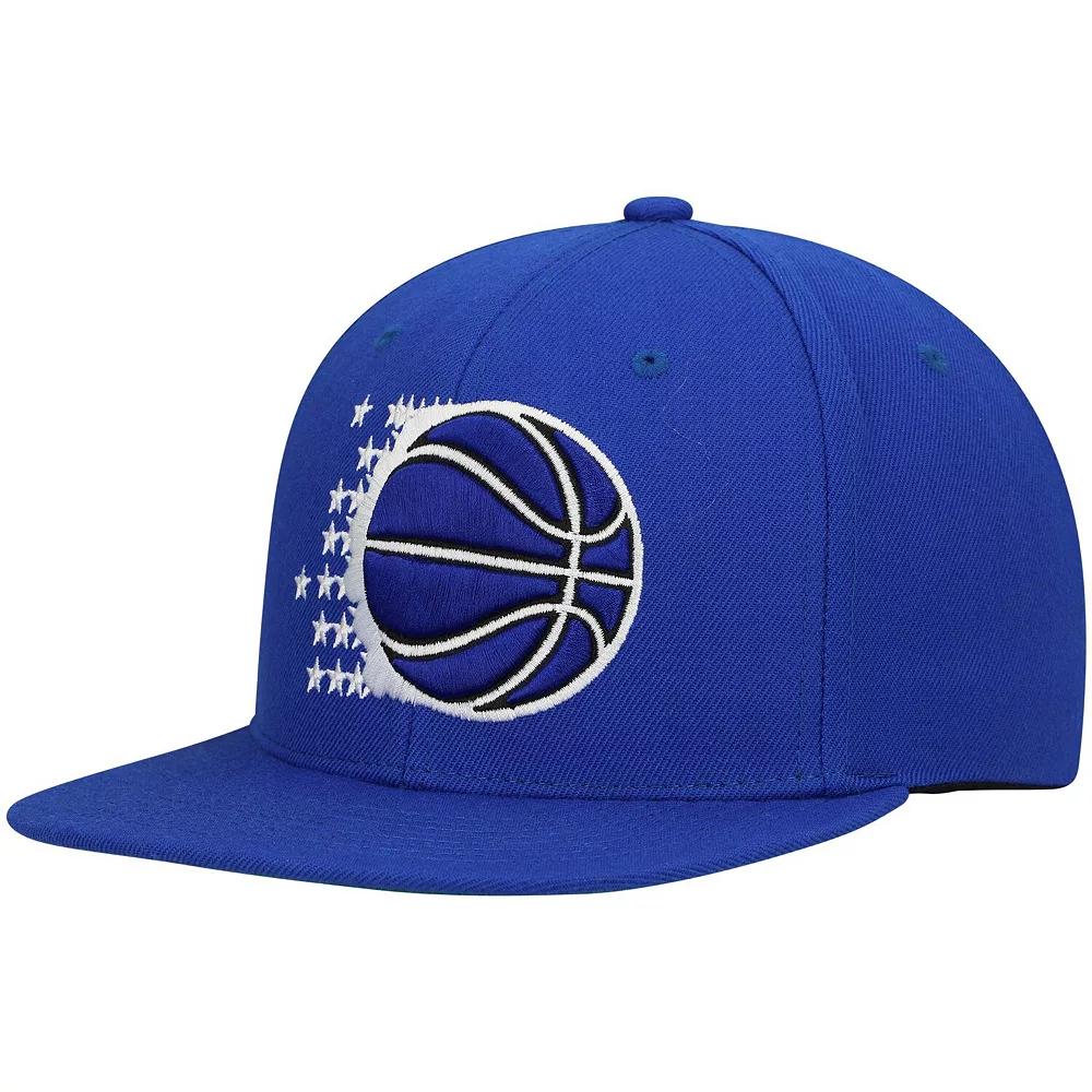 Men's Mitchell & Ness Blue Orlando Magic Hardwood Classics Team Ground 2.0 Snapback Hat, Mag Blue Product Image
