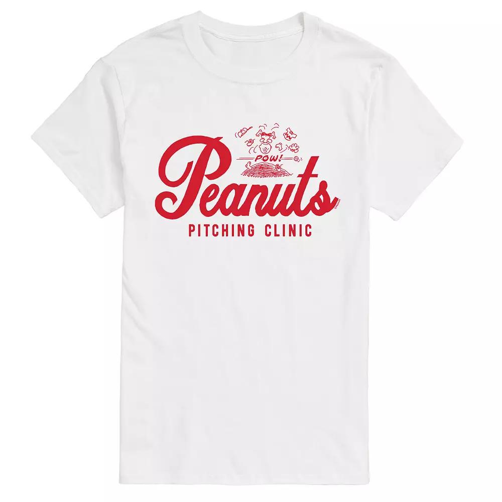 Big & Tall Peanuts Pitching Clinic Tee, Men's,  Product Image