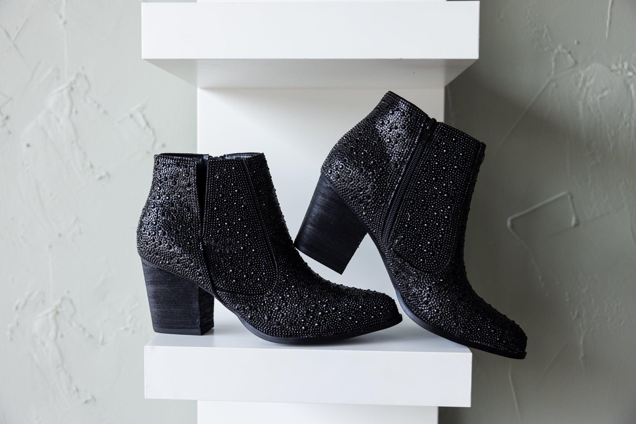 Shine Star Rhinestone Bootie in Silver (Online Exclusive) Product Image