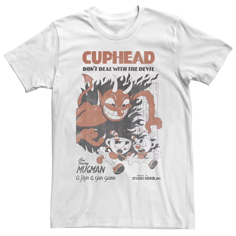 Men's Cuphead Vintage Don't Deal With The Devil Tee,  Product Image