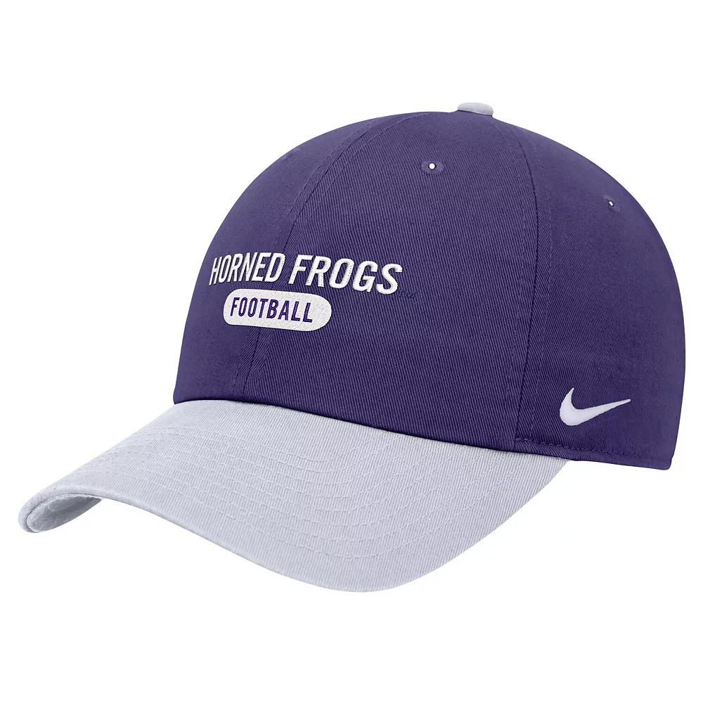 Men's Nike Purple TCU Horned Frogs Colorblock Club Adjustable Hat Product Image