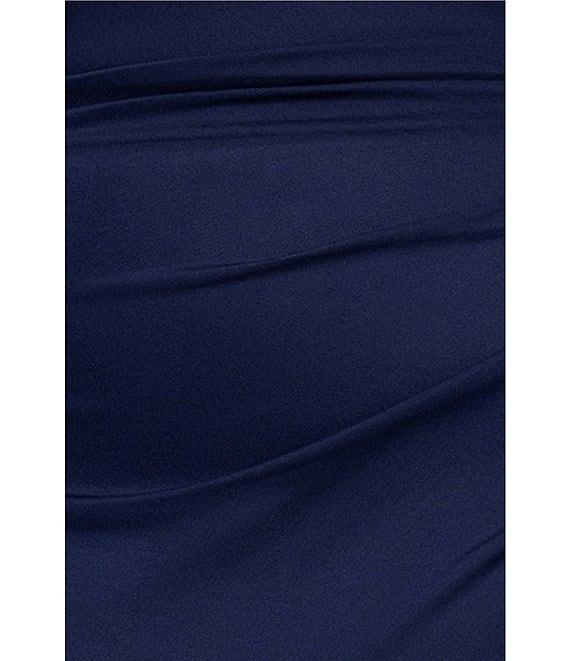 Xscape Plus Size Boat Neck Short Sleeve Mesh Beaded Yoke Gown Product Image