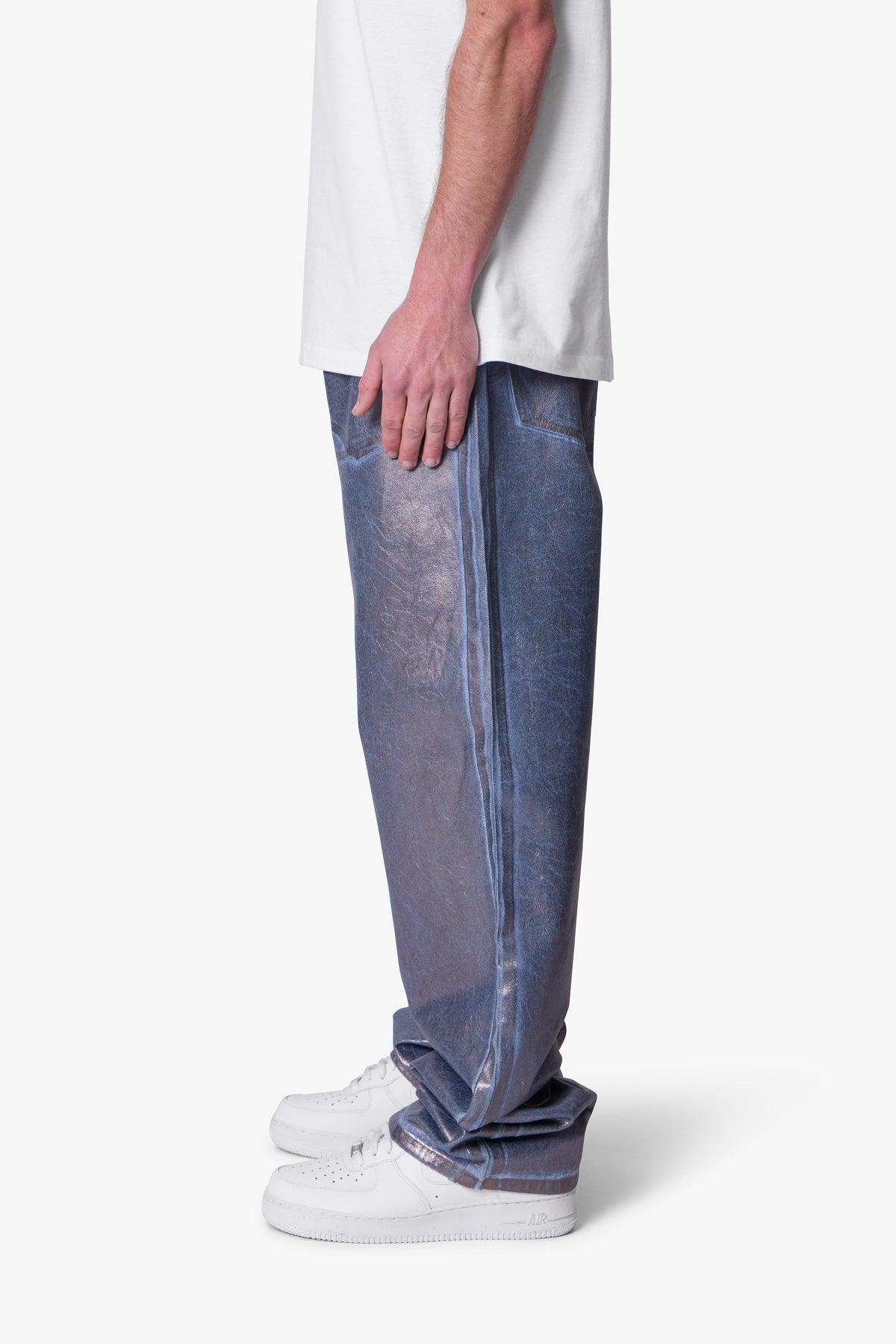 Ultra Baggy Chrome Sprayed Denim - Blue/Silver Product Image