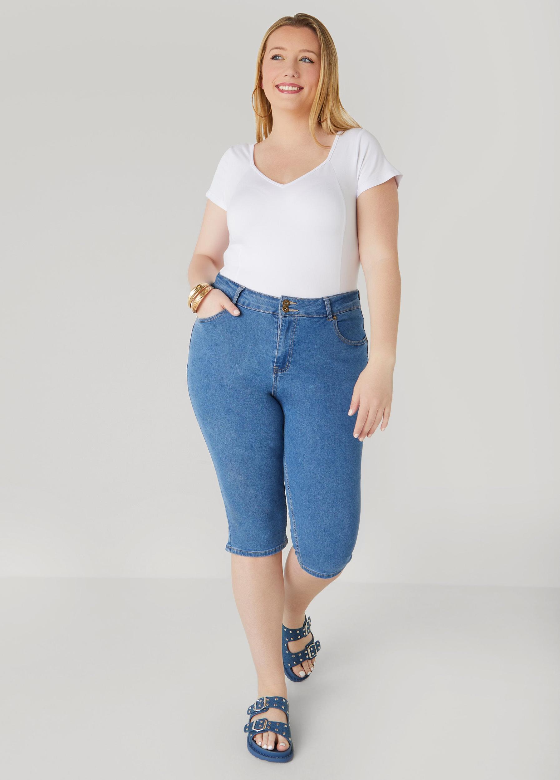 Plus Size V Neck Jersey Tee Ashley Stewart Product Image