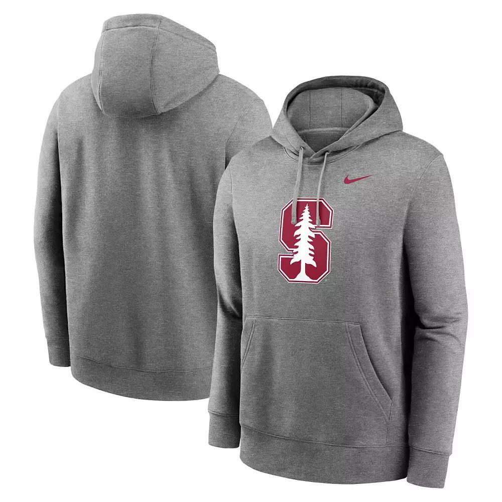 Men's Nike Heather Gray Stanford Cardinal Primetime Evergreen Club Fleece Pullover Hoodie,  Product Image