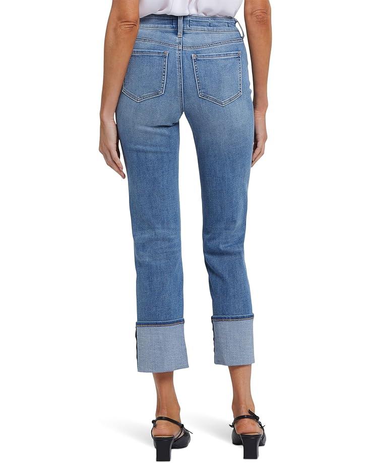 Marilyn Straight Ankle Color Cuff Jeans in Majorca Bay Product Image