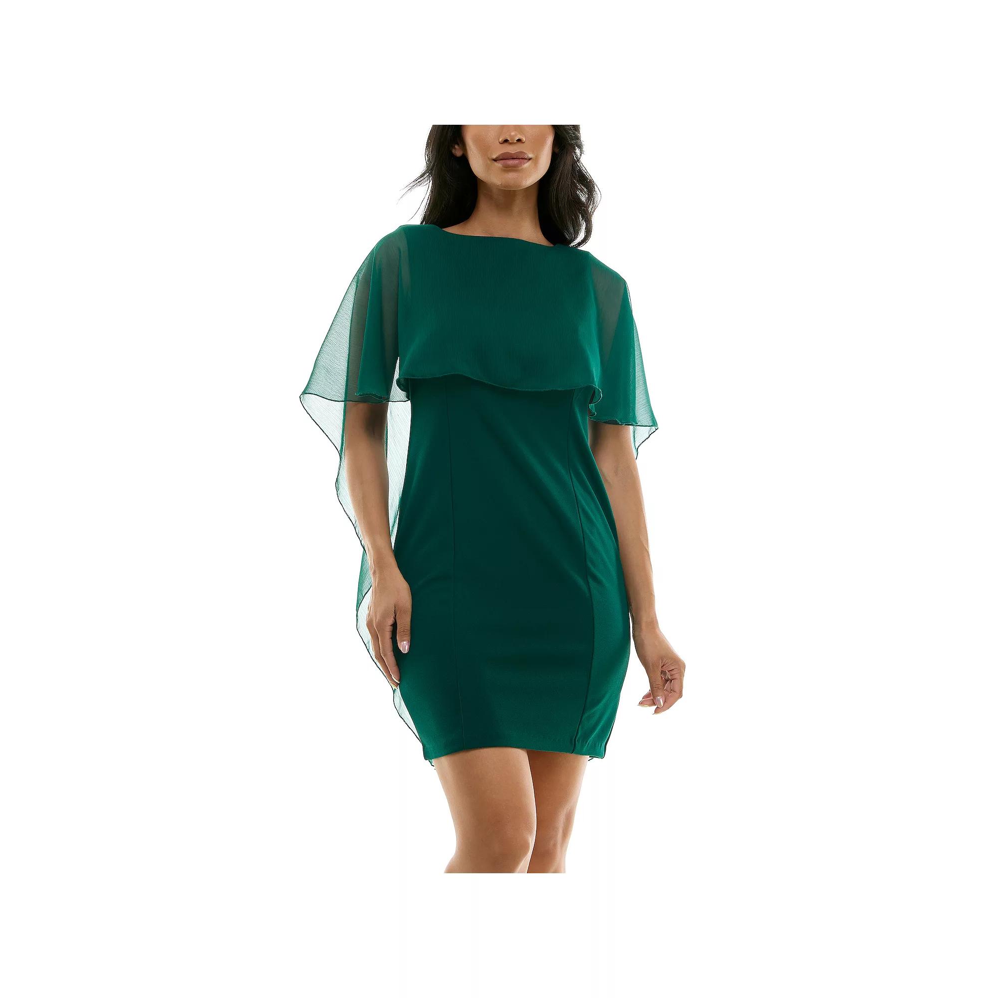 Women's Nina Leonard Popover Chiffon Sheath Dress,  Product Image