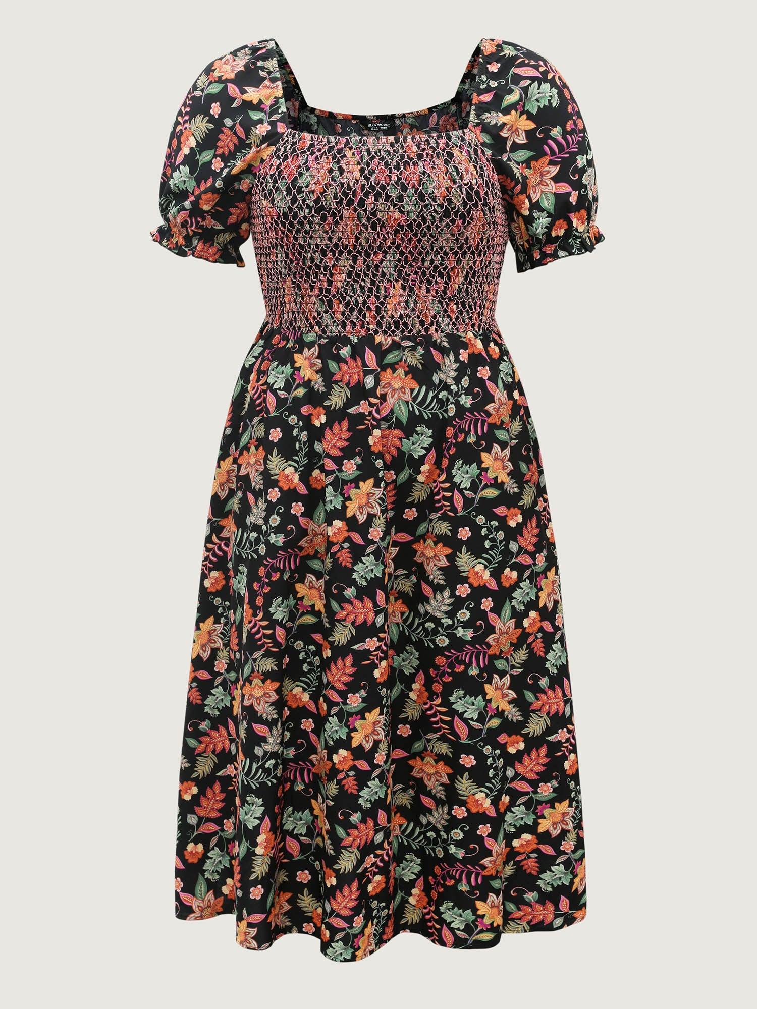 Net Shirred Paisley Print Midi Dress Female Product Image