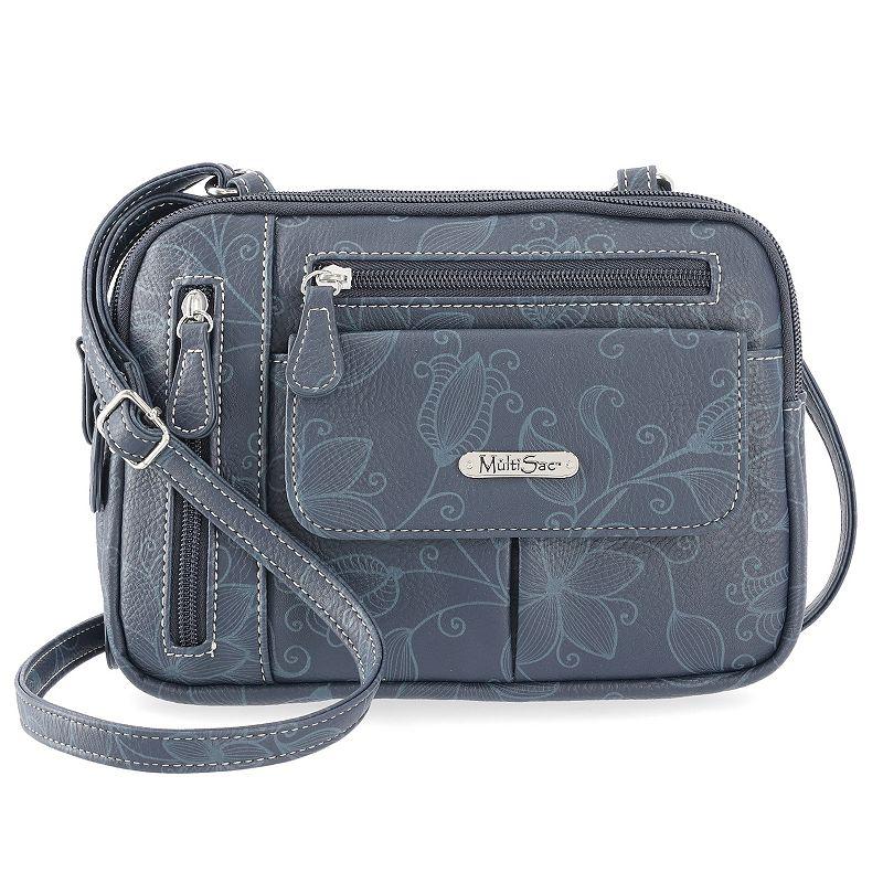 Womens MultiSac Zippy Crossbody Bag, Blue Product Image