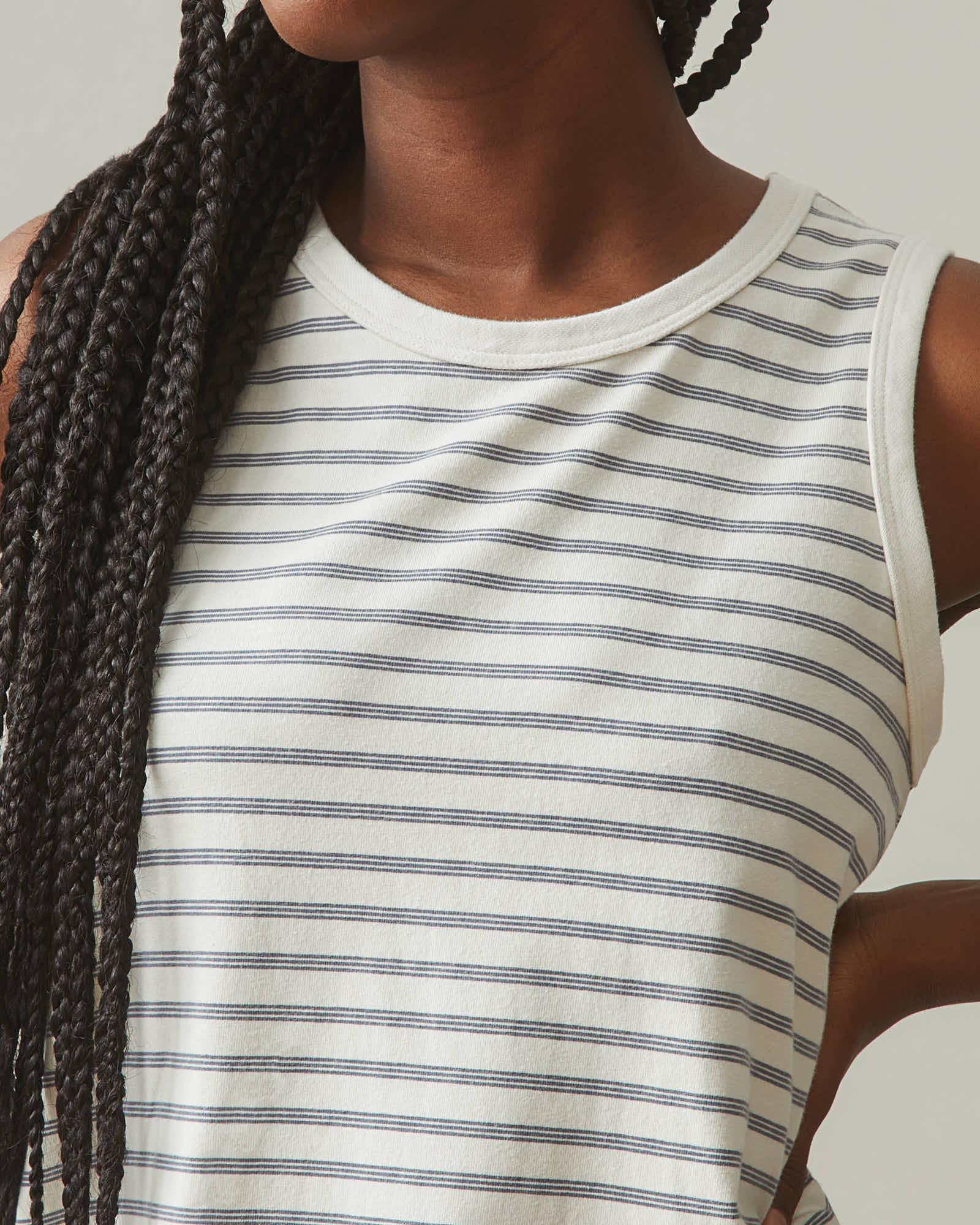 Women's Tank Dress - Flint Stone Stripe Product Image