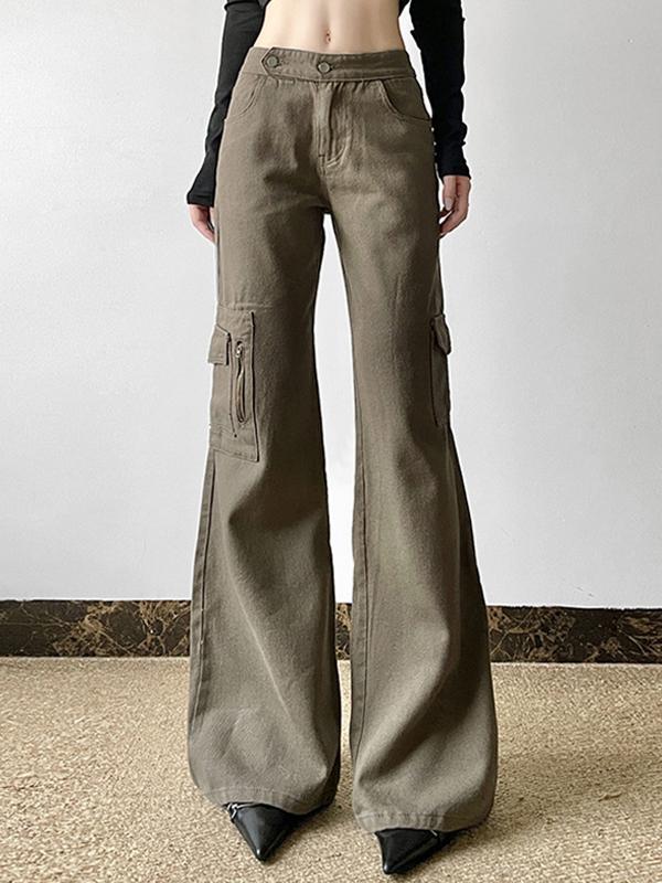 Zip Pocket Design Cargo Jeans Product Image