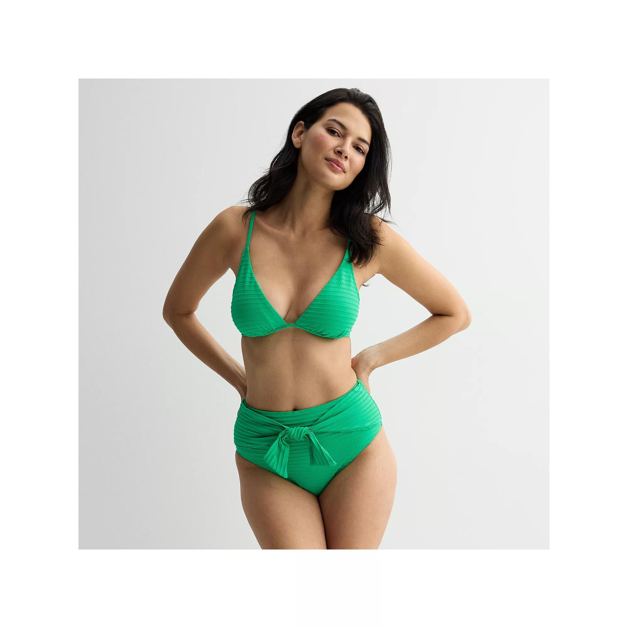 Women's Freshwater Triangle Underwire Bra Swim Top, Size: Large, Green Product Image