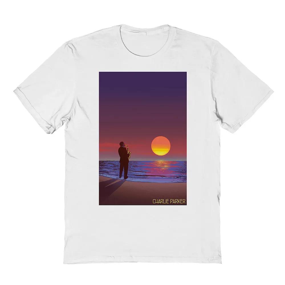 Men's Sunset Graphic Tee, Size: Small, White Product Image