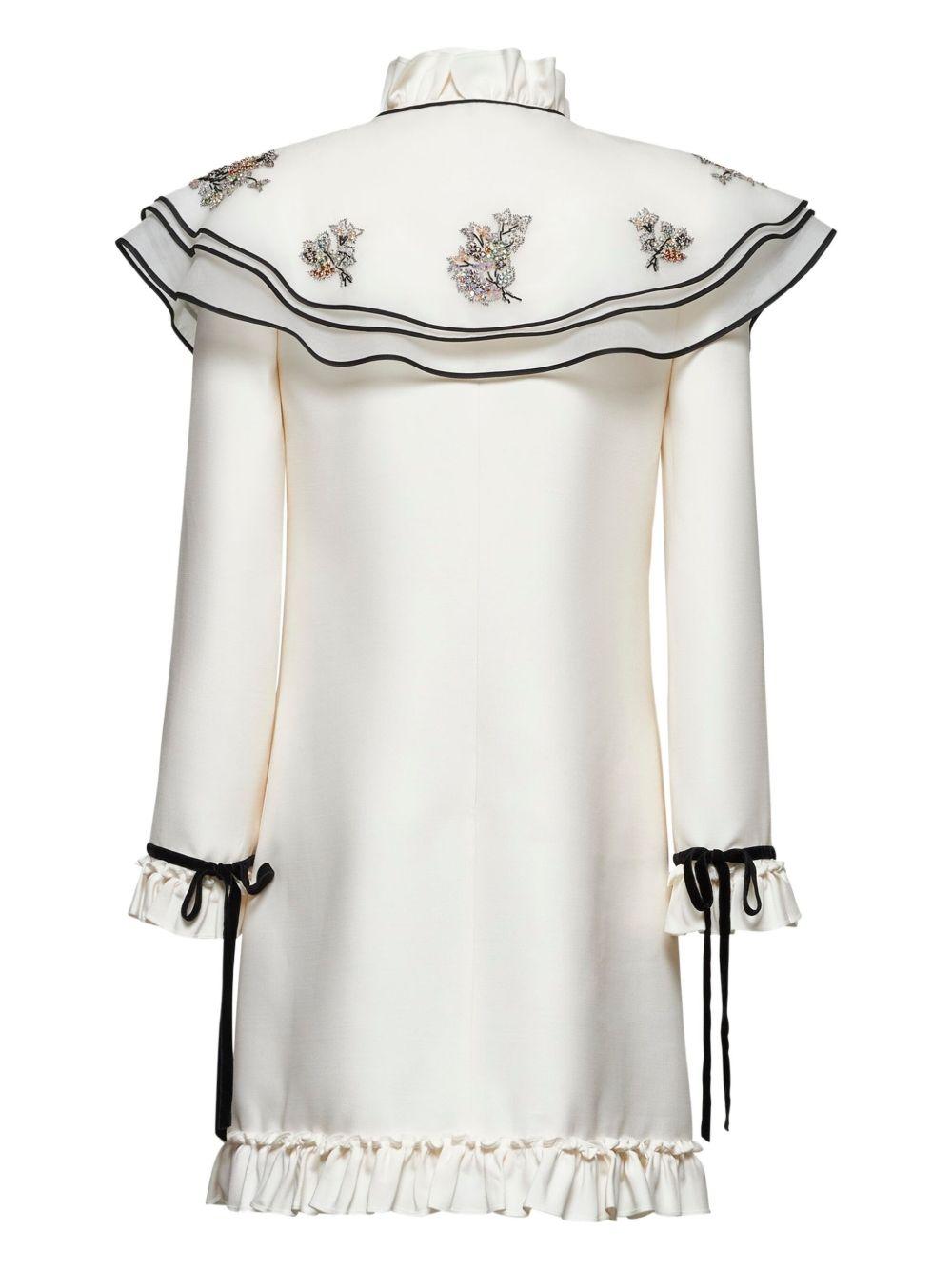 Crepe Couture embroidered mini dress Product Image