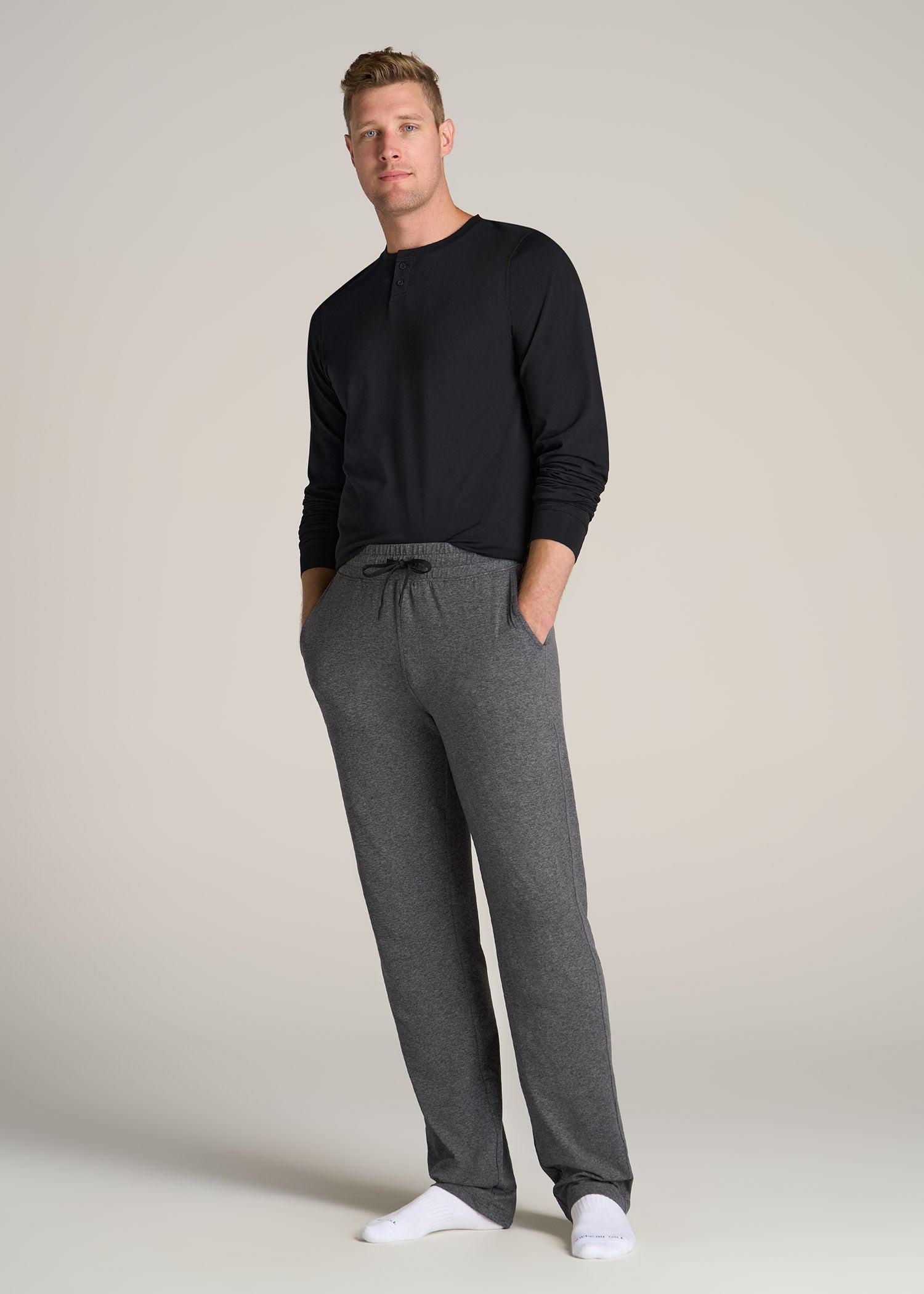Weekender Stretch Lounge Pants for Tall Men in Charcoal Mix Male Product Image