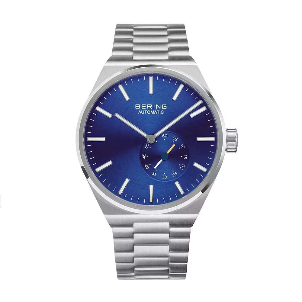 BERING Men's Automatic Stainless Steel Bracelet Watch, Size: Large, Blue Product Image