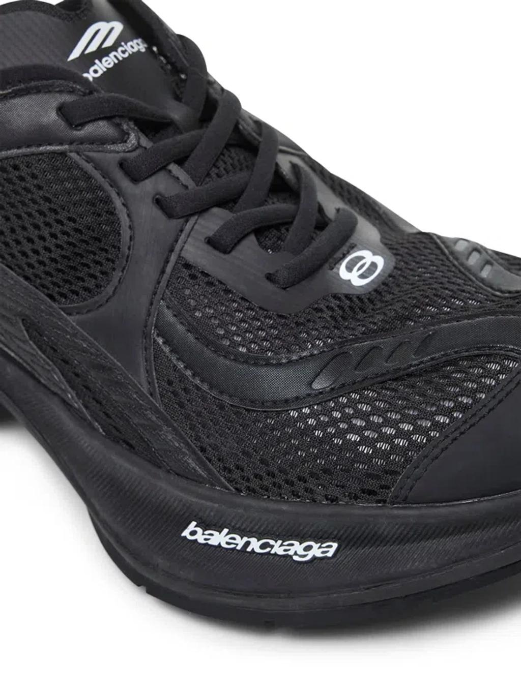 BALENCIAGA Black Mesh And Rubber Circuit Sneakers Product Image